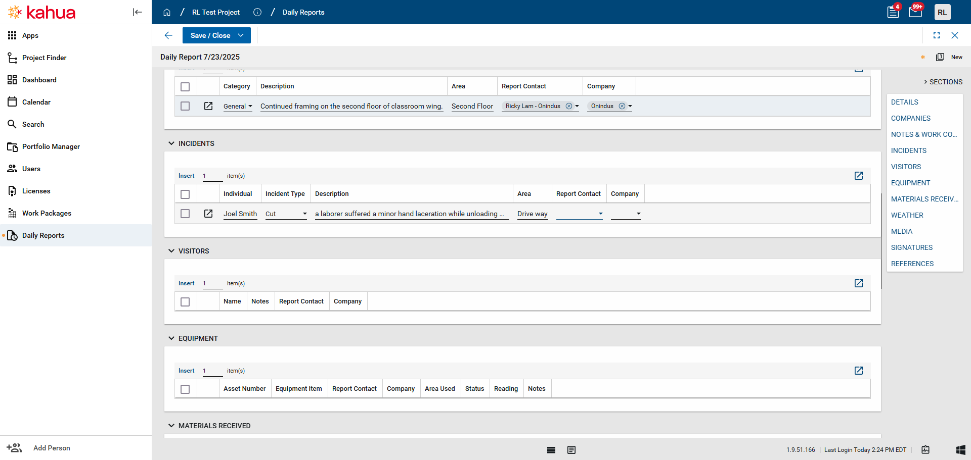 Step #22: Select the relevant user who needs to know about this incident, their company will auto populate upon selection