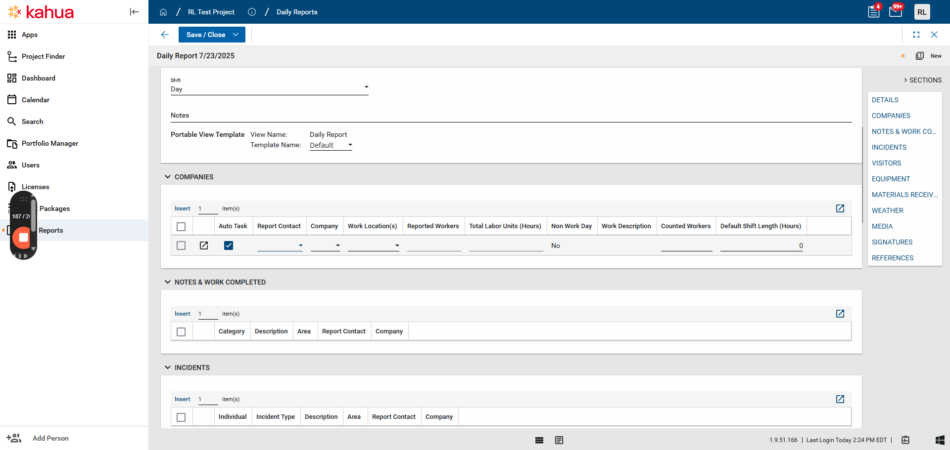 Step #12: Choose a Report Contact and their company will be auto populated accordingly