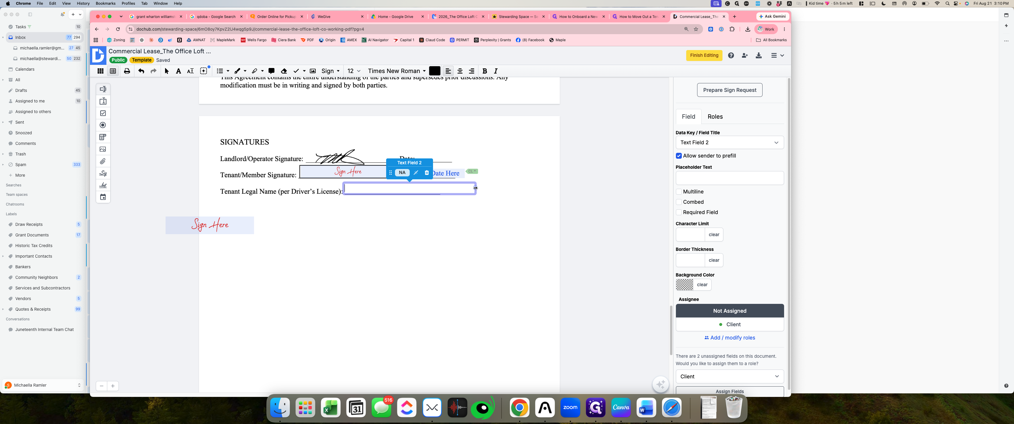 Step #24: Drag the right handle to resize the field width.
