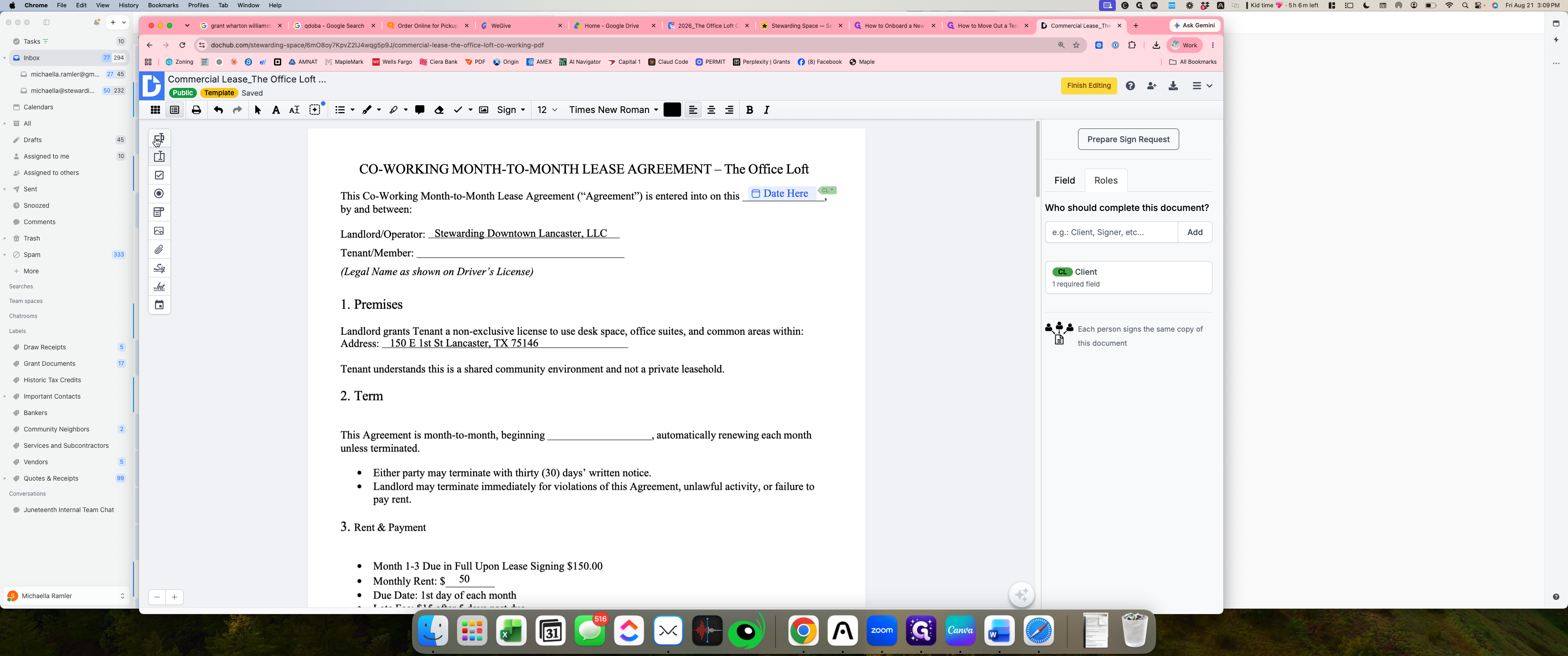 Step #14: Click the Text Field tool on the left toolbar.