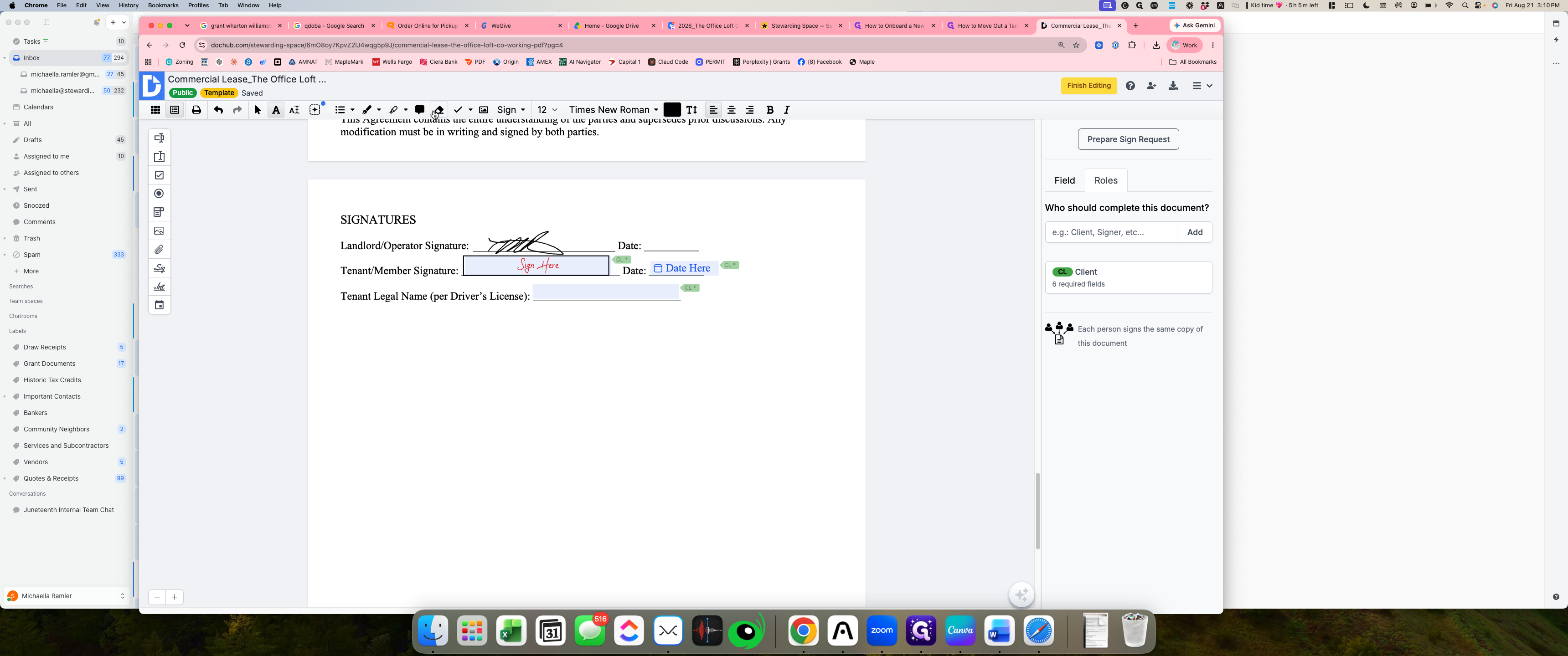 Step #27: Click the Whiteout tool on the top toolbar to mask unwanted document text.