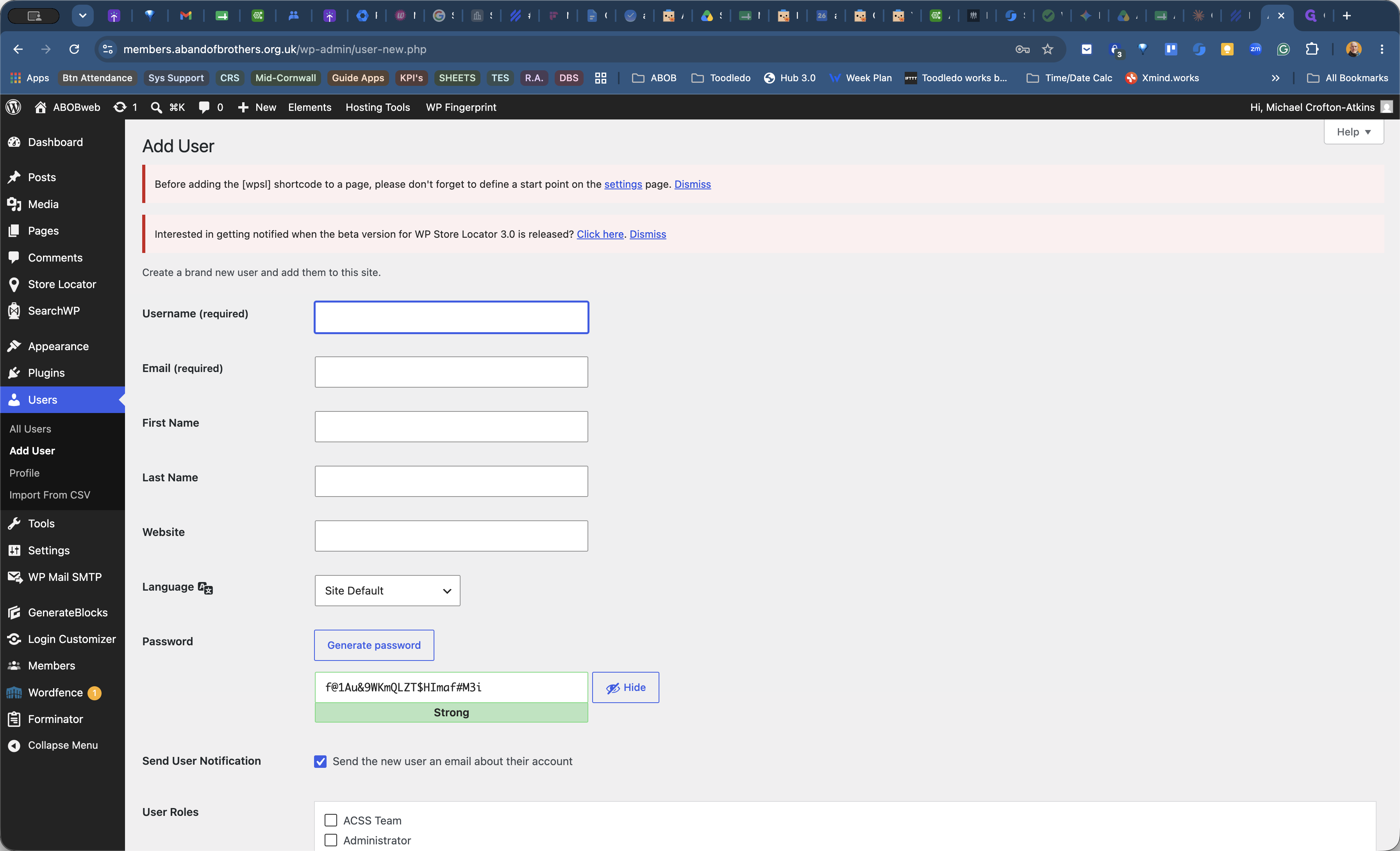 Step #3: Enter the username. Format this as the user's first and last name (no spaces, capitalising the first letter of each (e.g., JohnDoe).