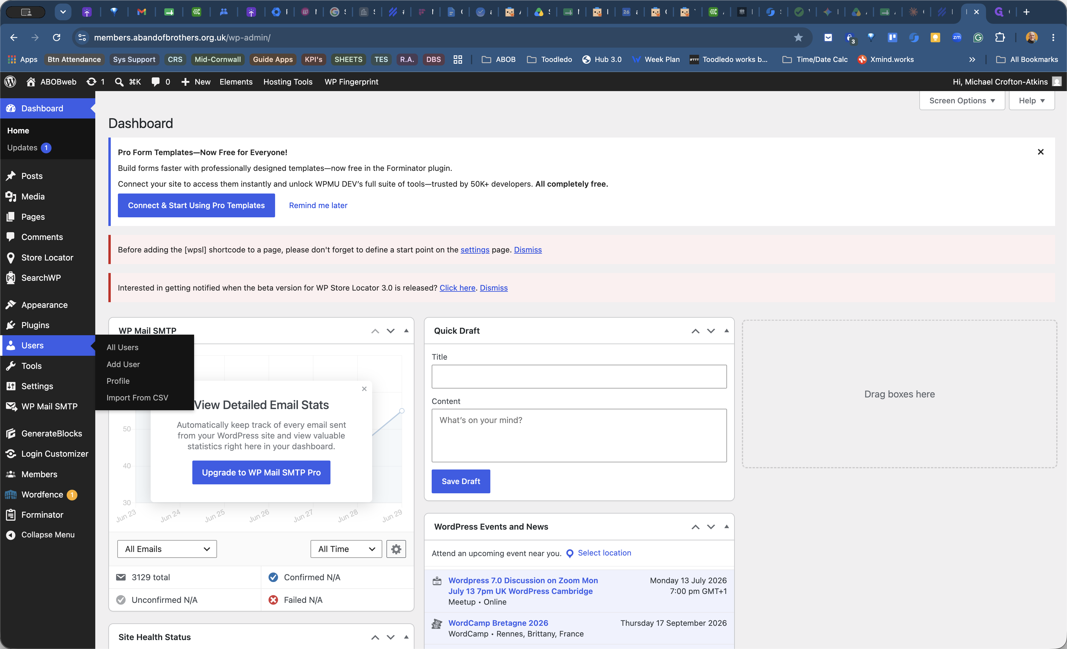 Step #1: Click Users in the left navigation menu.
