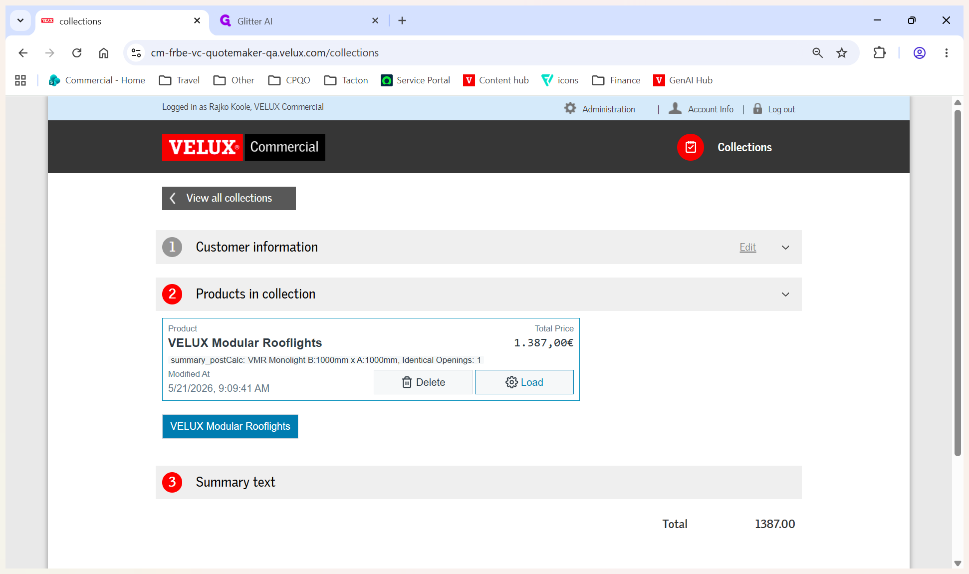 Step #10: Click Collections to return to your quote overview page.