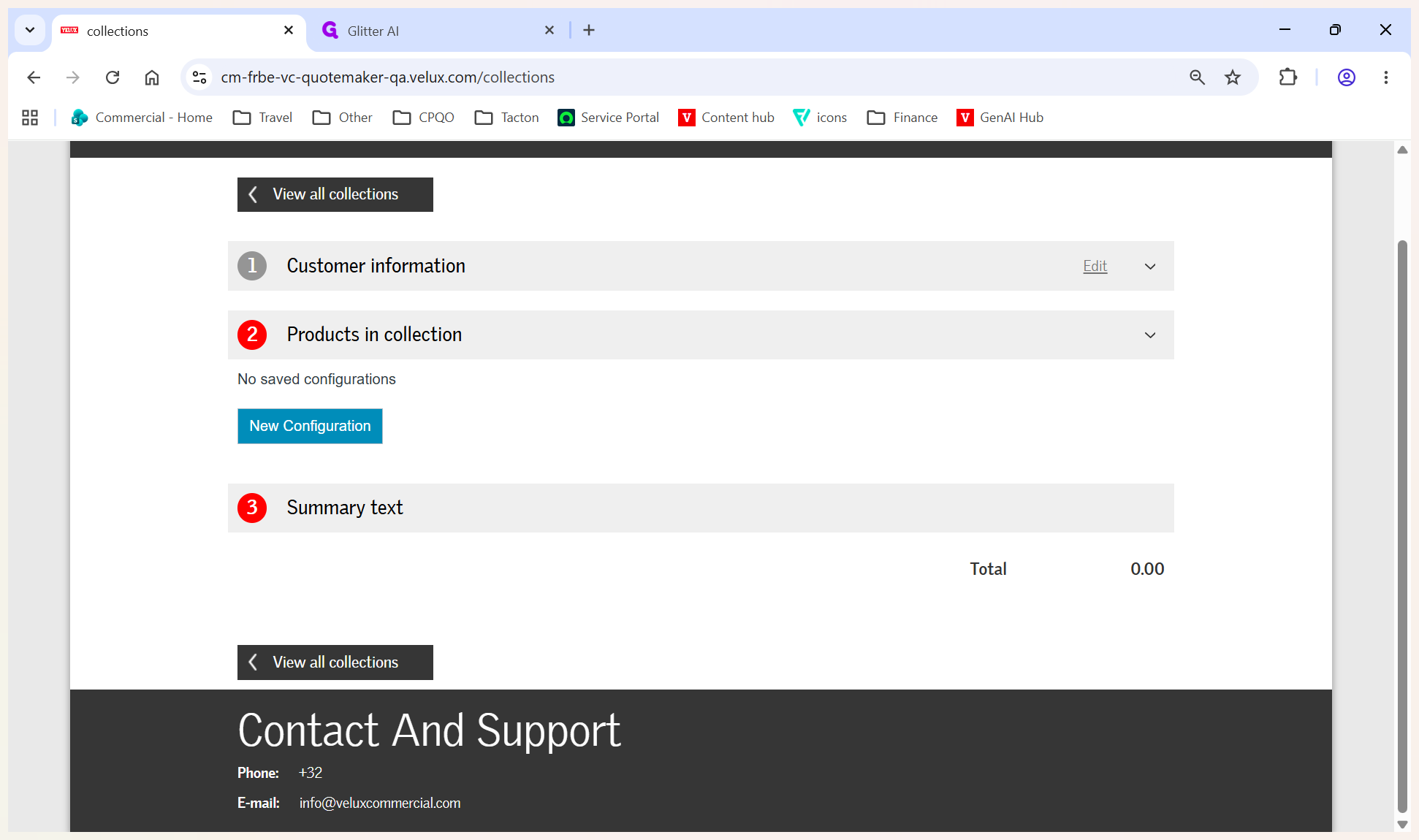 Step #6: Click New Configuration to add a product to the quote.