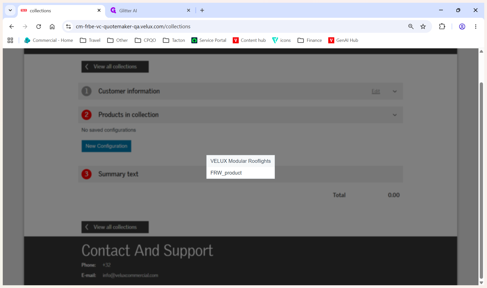 Step #7: Select VELUX Modular Rooflights from the dropdown menu.
