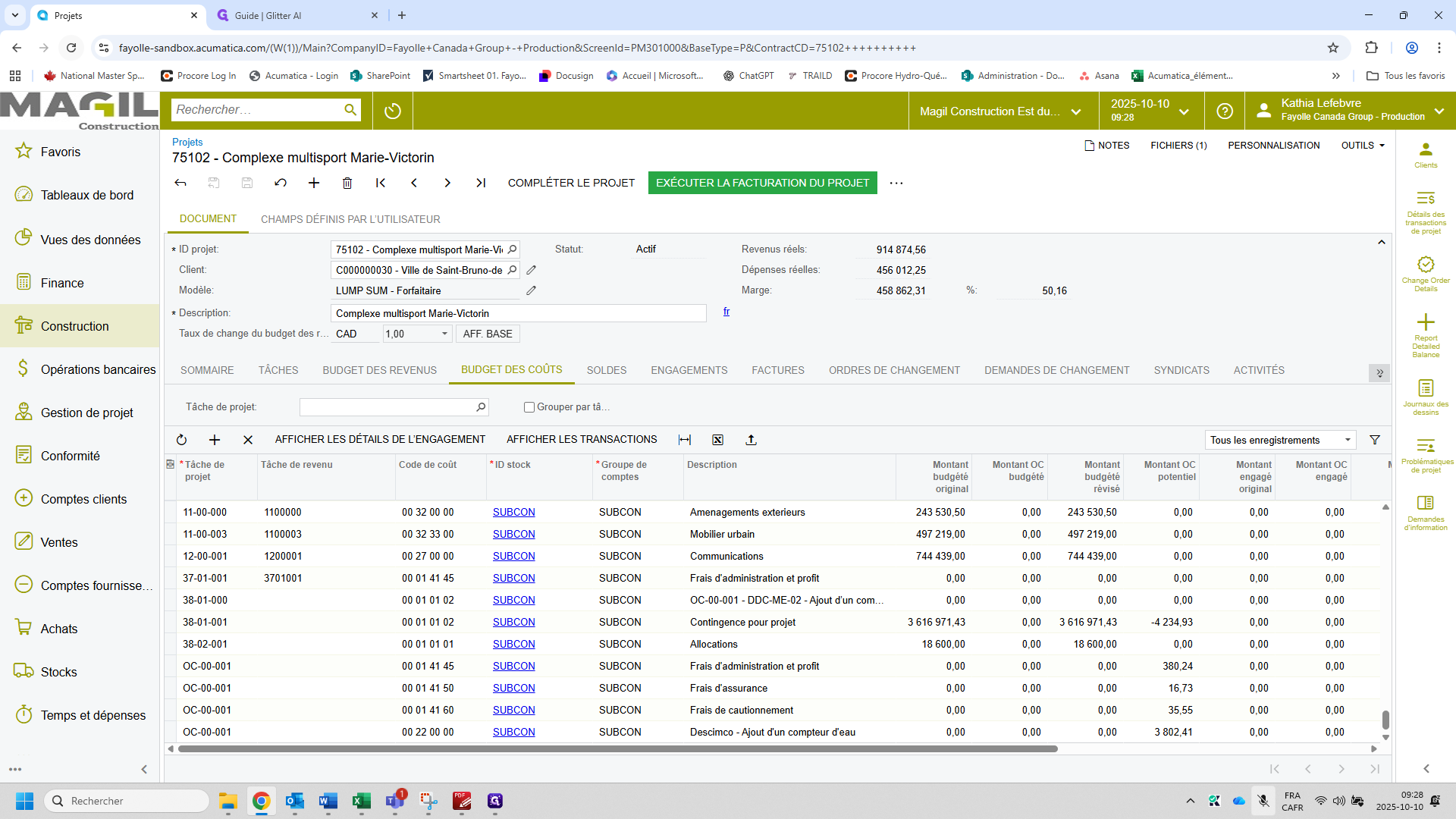 Step #10: Rafraichir le budget