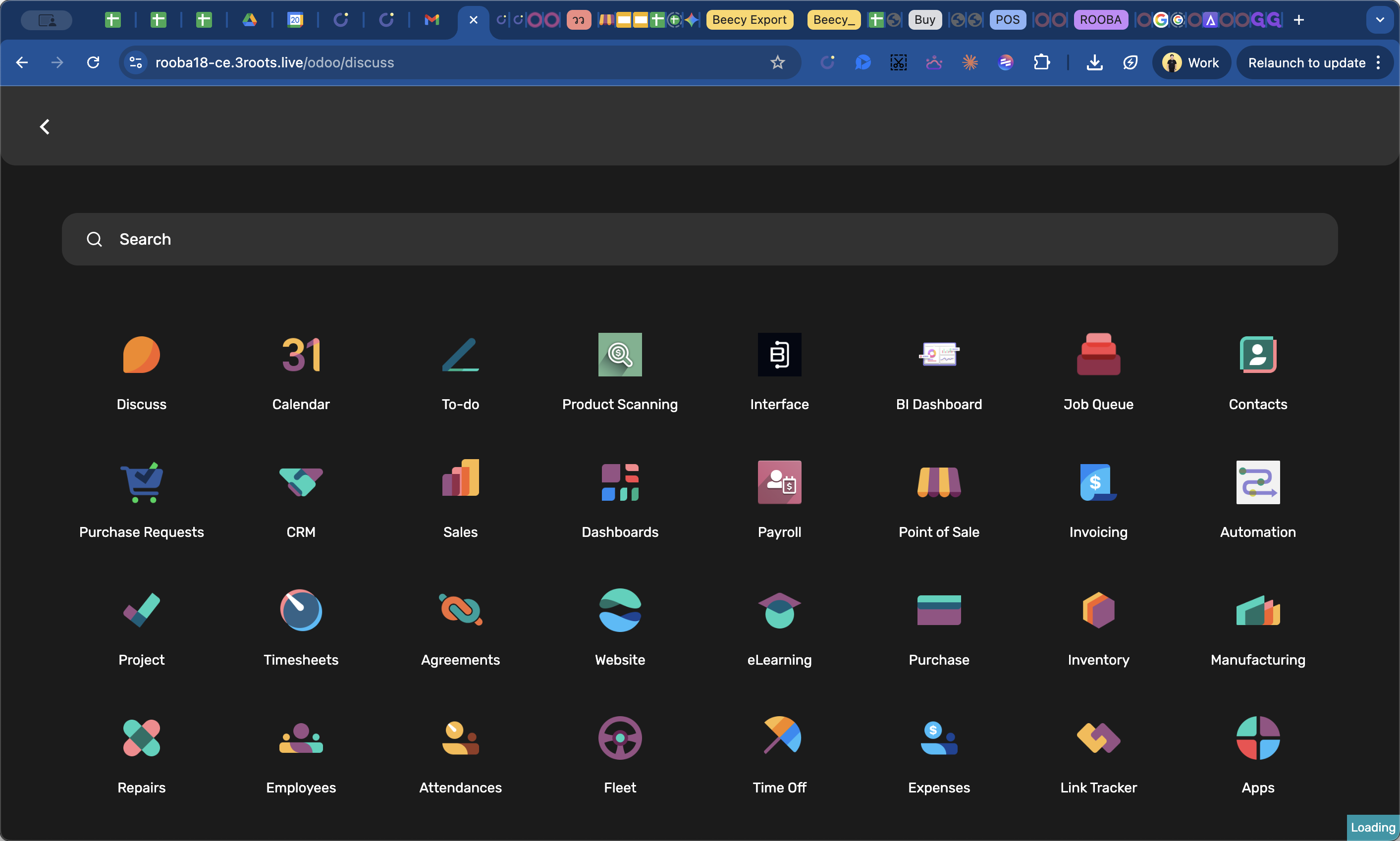 Step #1: Select the Sales module from your main Odoo dashboard.