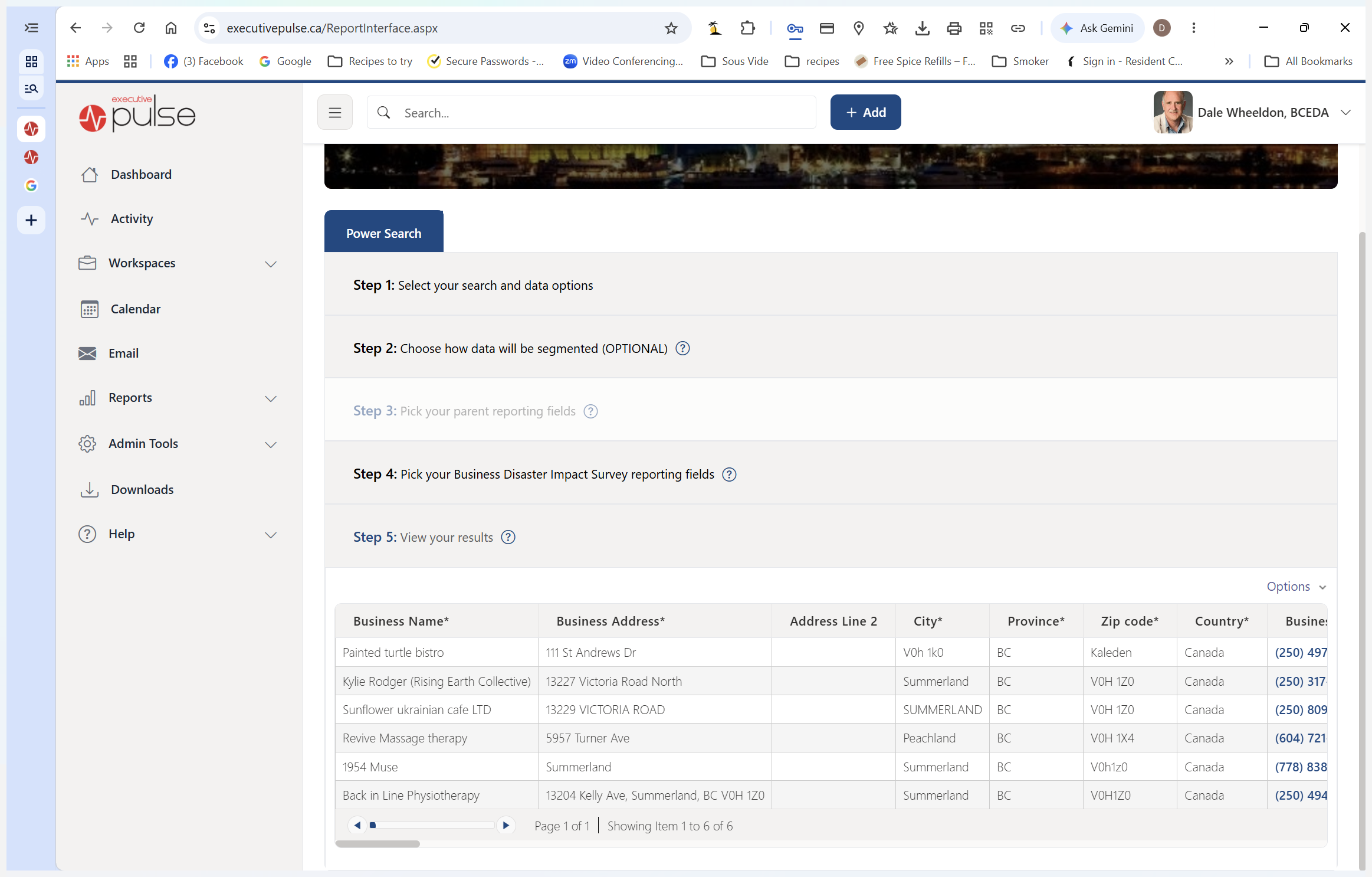 Step #9: Click Options located directly above the generated results table.