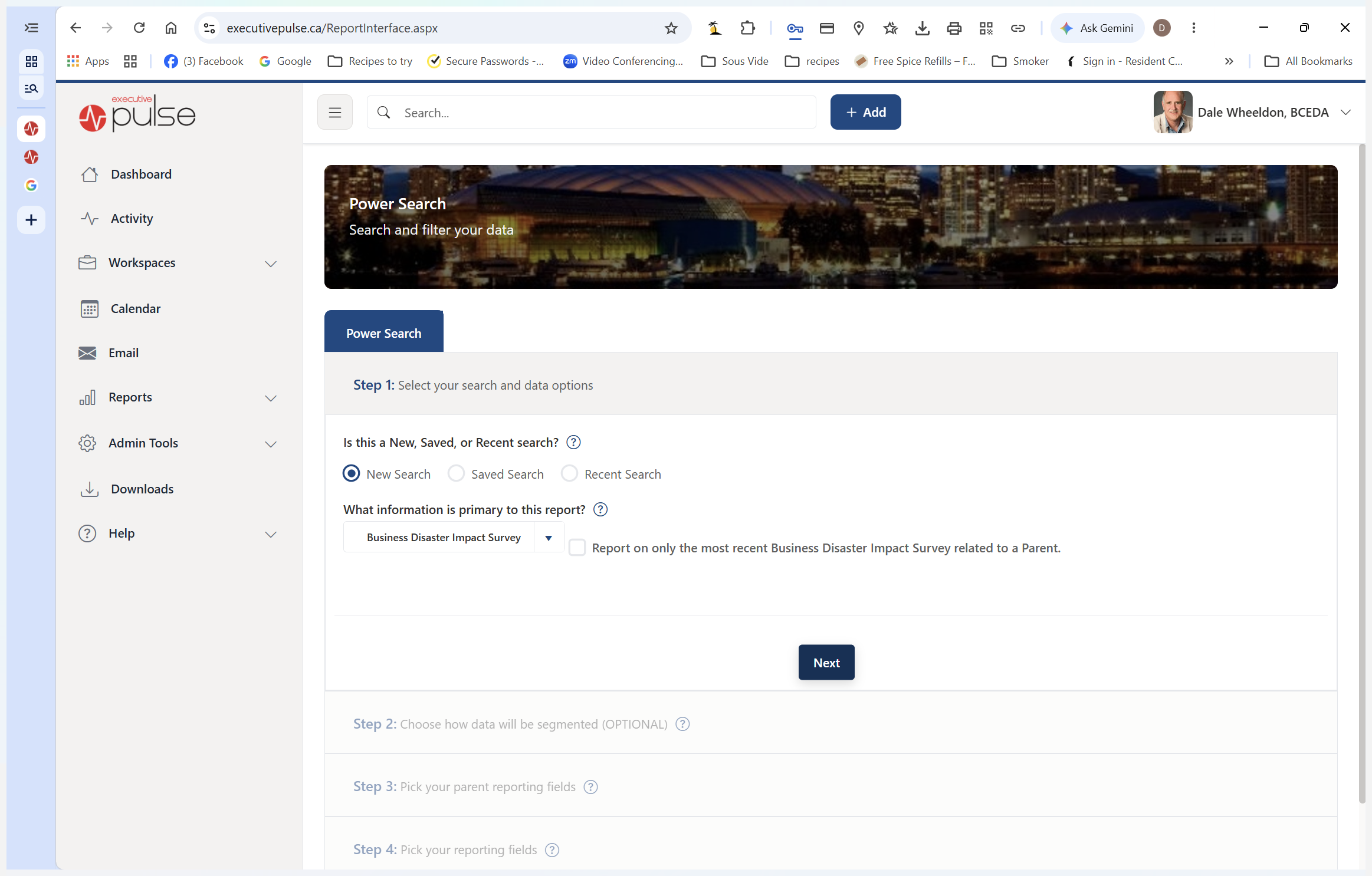 Step #5: Click Next to proceed past the initial data filters.