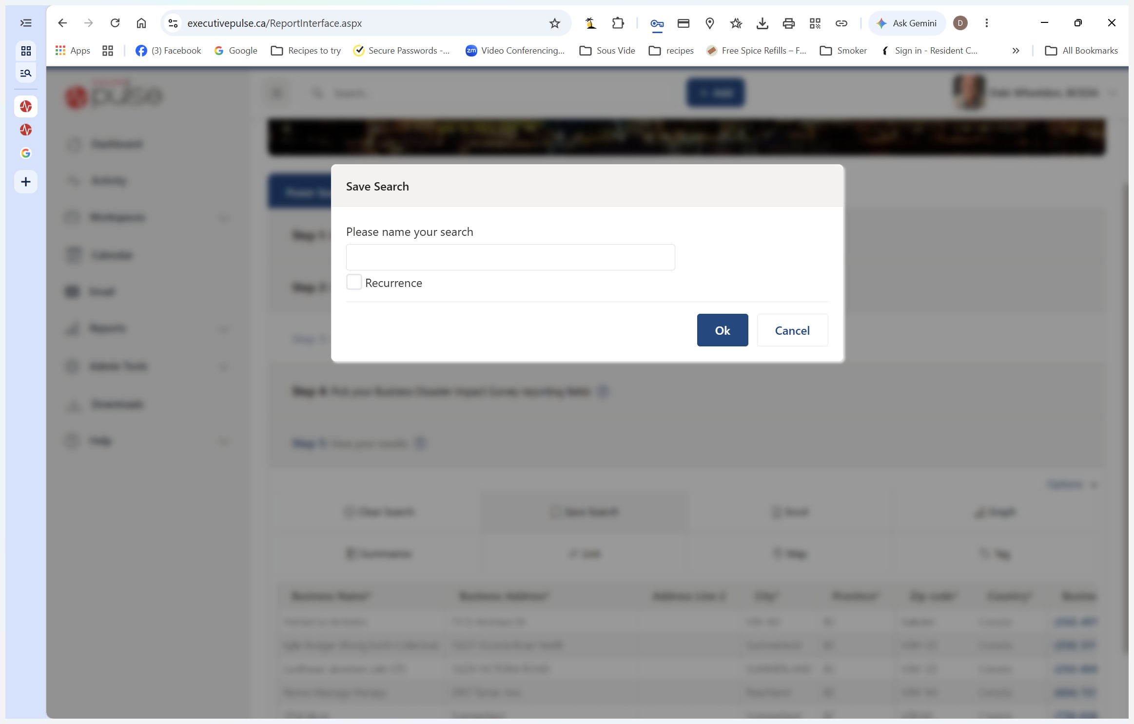 Step #10: Select Save Search from the dropdown menu.