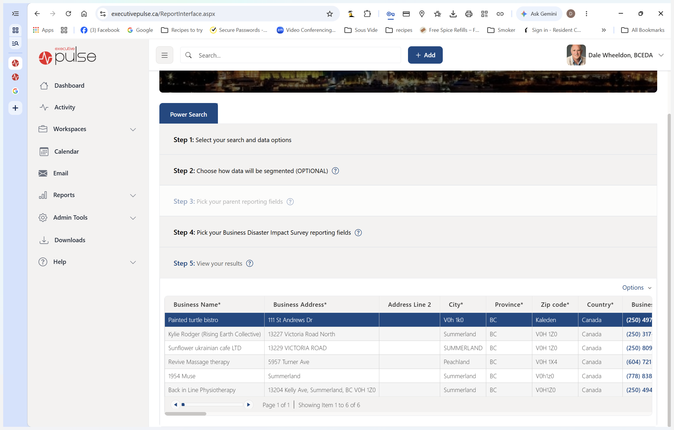 Step #23: Click on the affected record in the Power Search table to open its profile.