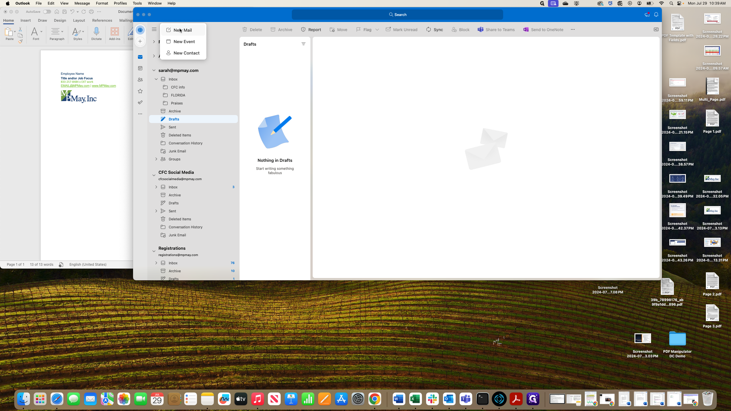 Step #3: Click on "New Mail"