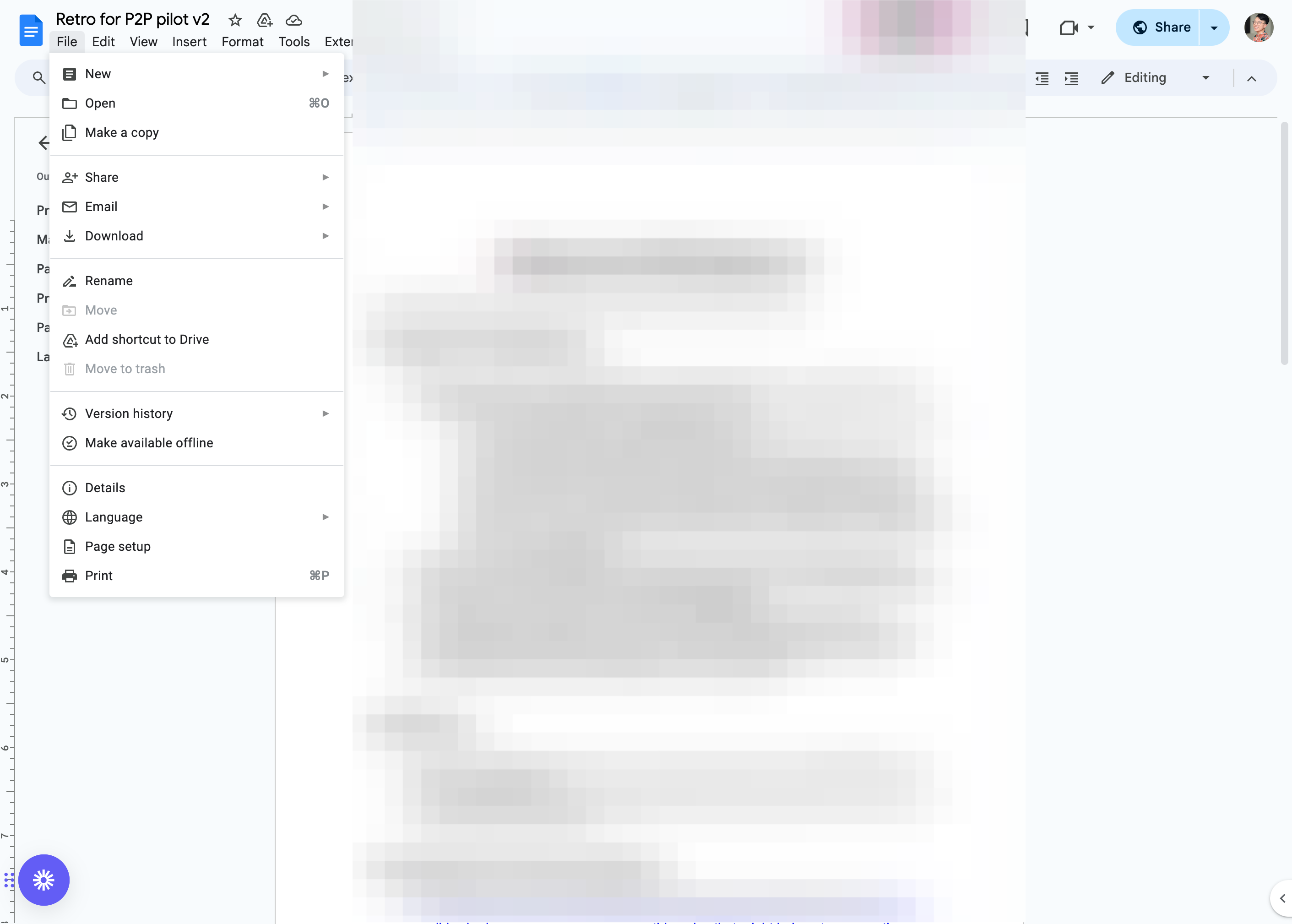 Step #1: Click on "File" → "Make a copy"
