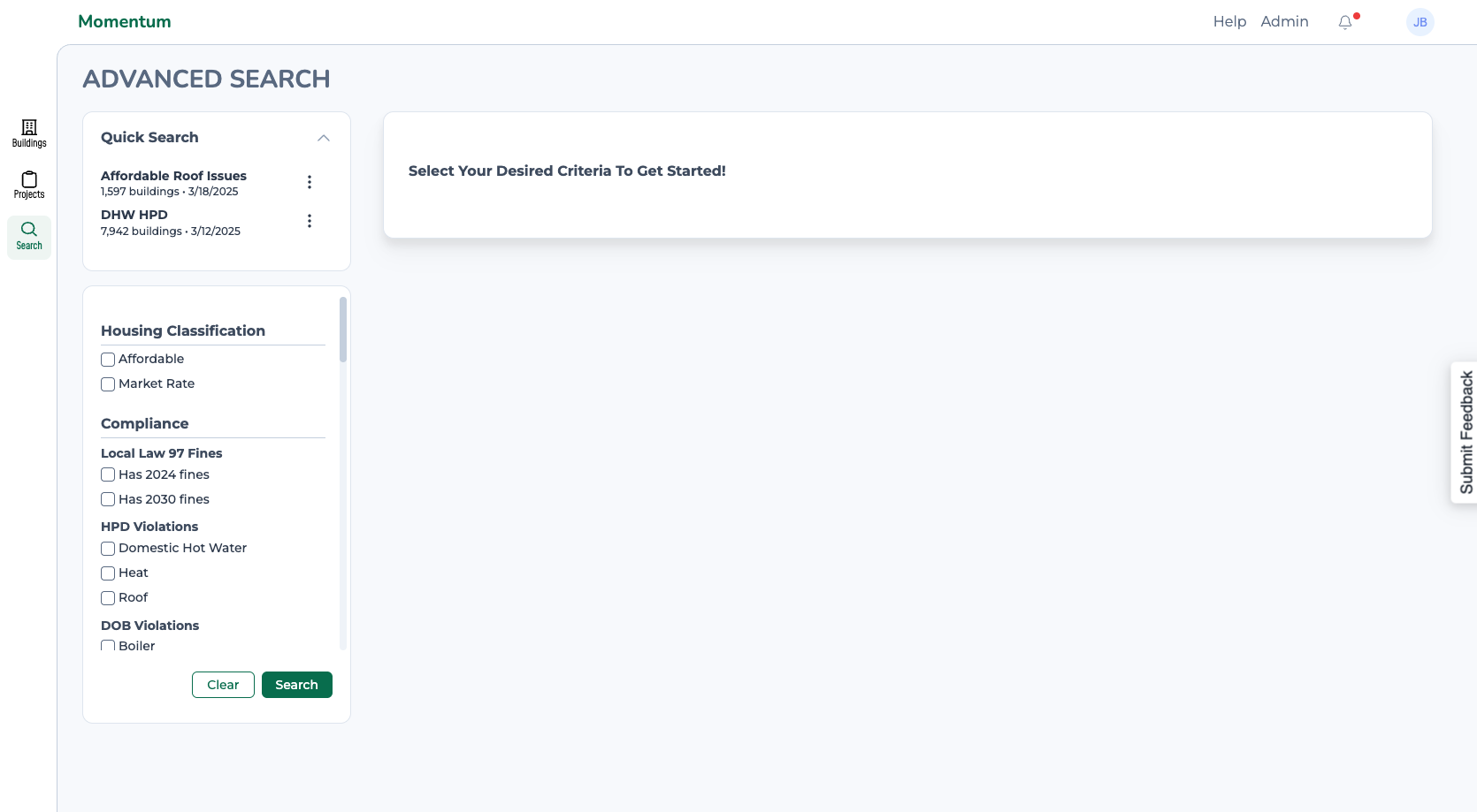 Step #3: Select your desired criteria