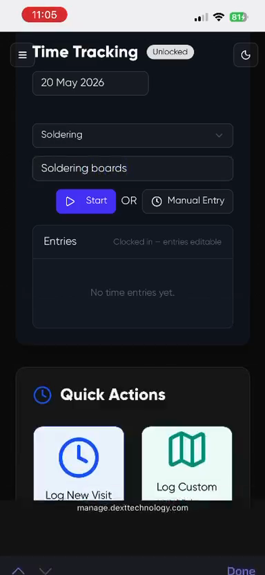 Step #6: Tap the Start button to begin the live timer.