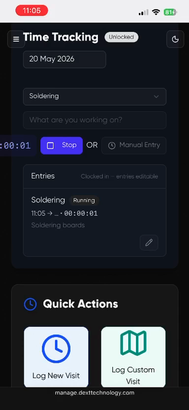 Step #7: When you finish the task or need to take a break, tap the Stop button.