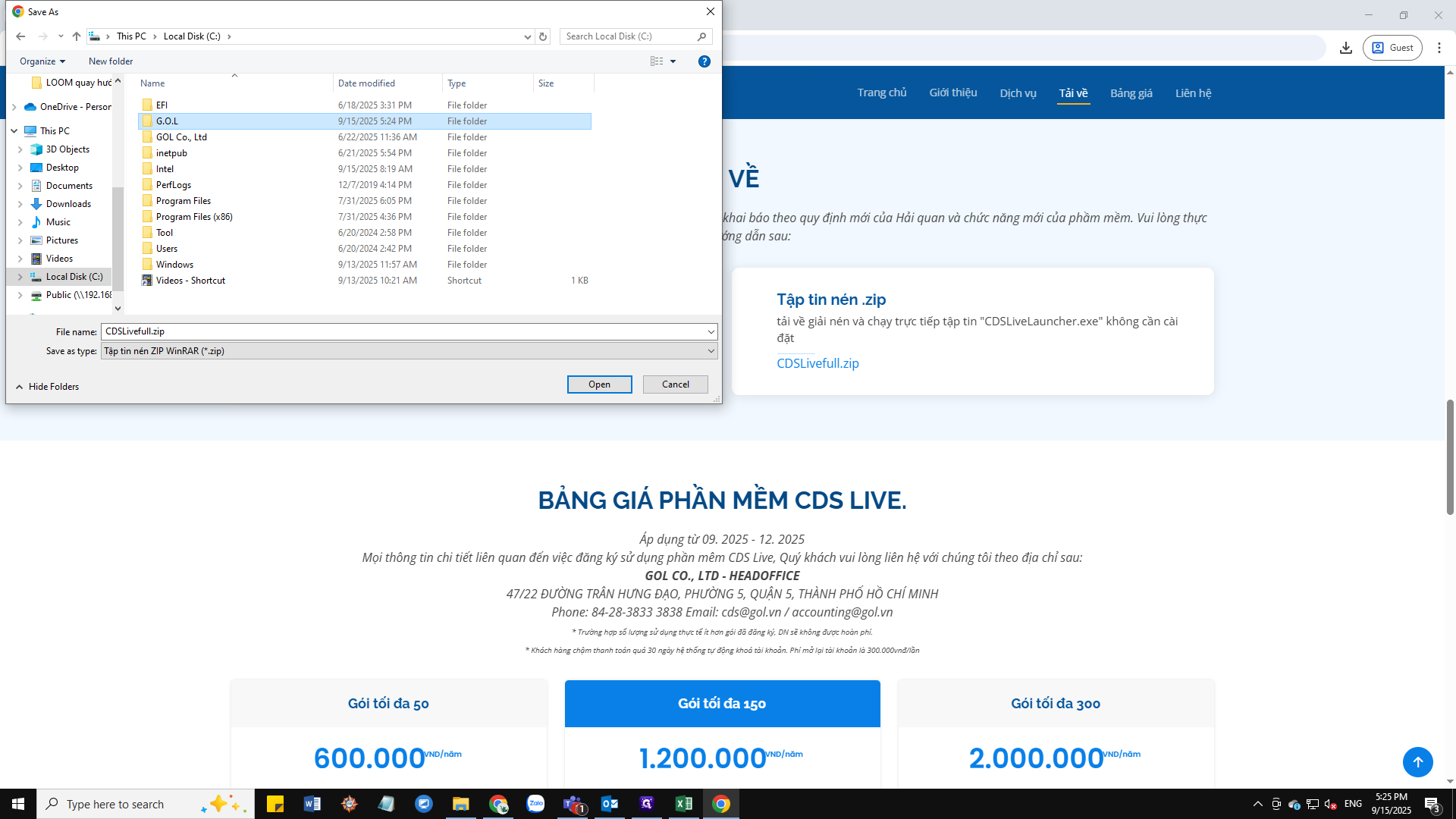 Step #8: Tạo thư mục G.O.L để lưu