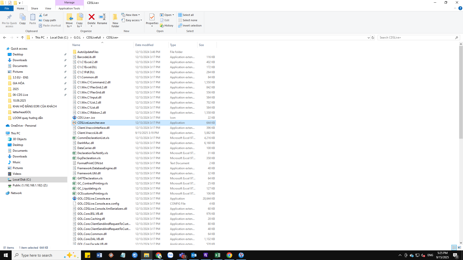 Step #18: Right-click on "CDSLiveLauncher.exe" để đưa phần mềm ra desktop