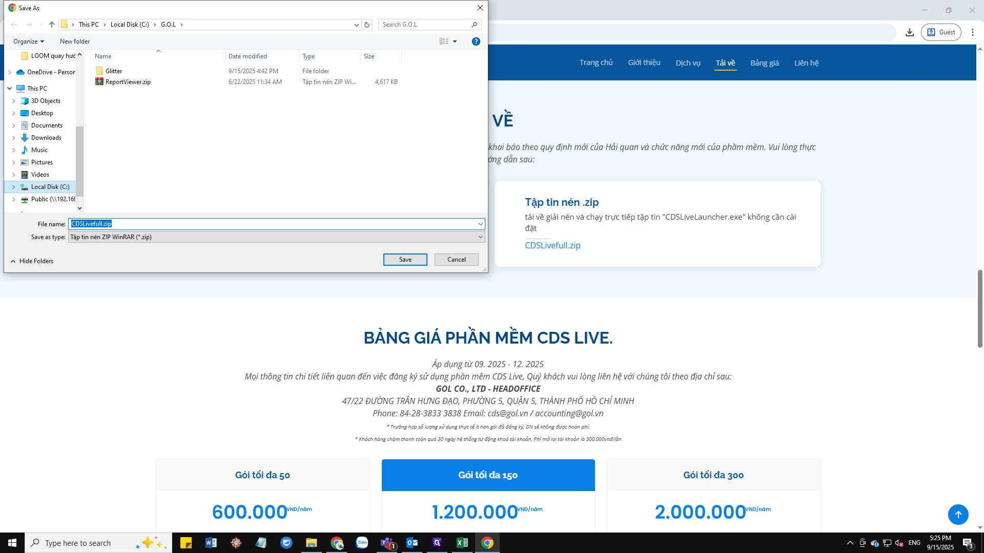 Step #7: Chọn lưu vào ổ đĩa C hoặc D