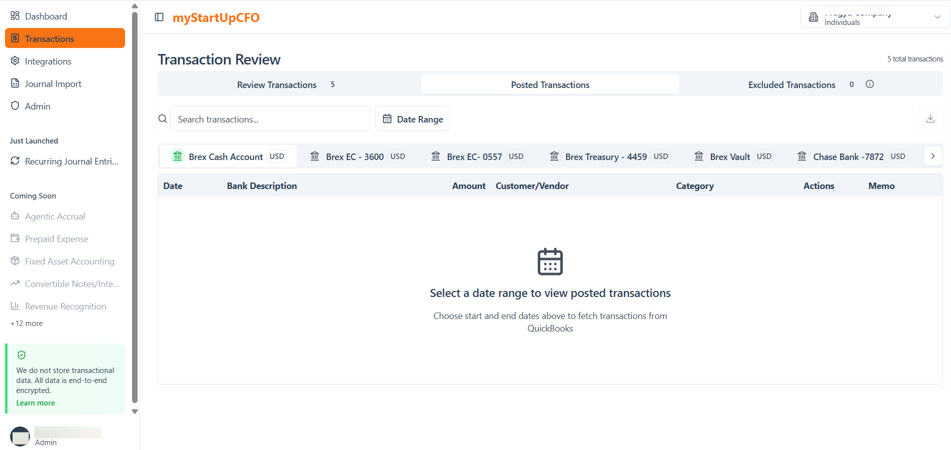 Step #1: Go to the Transactions tab and open the Posted Transactions section.