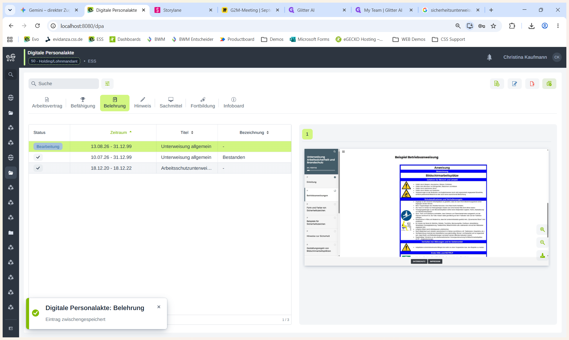Step #10: Klicken Sie auf das Workflow-Symbol in der Aktionsleiste, um das Dokument zur Prüfung einzureichen.