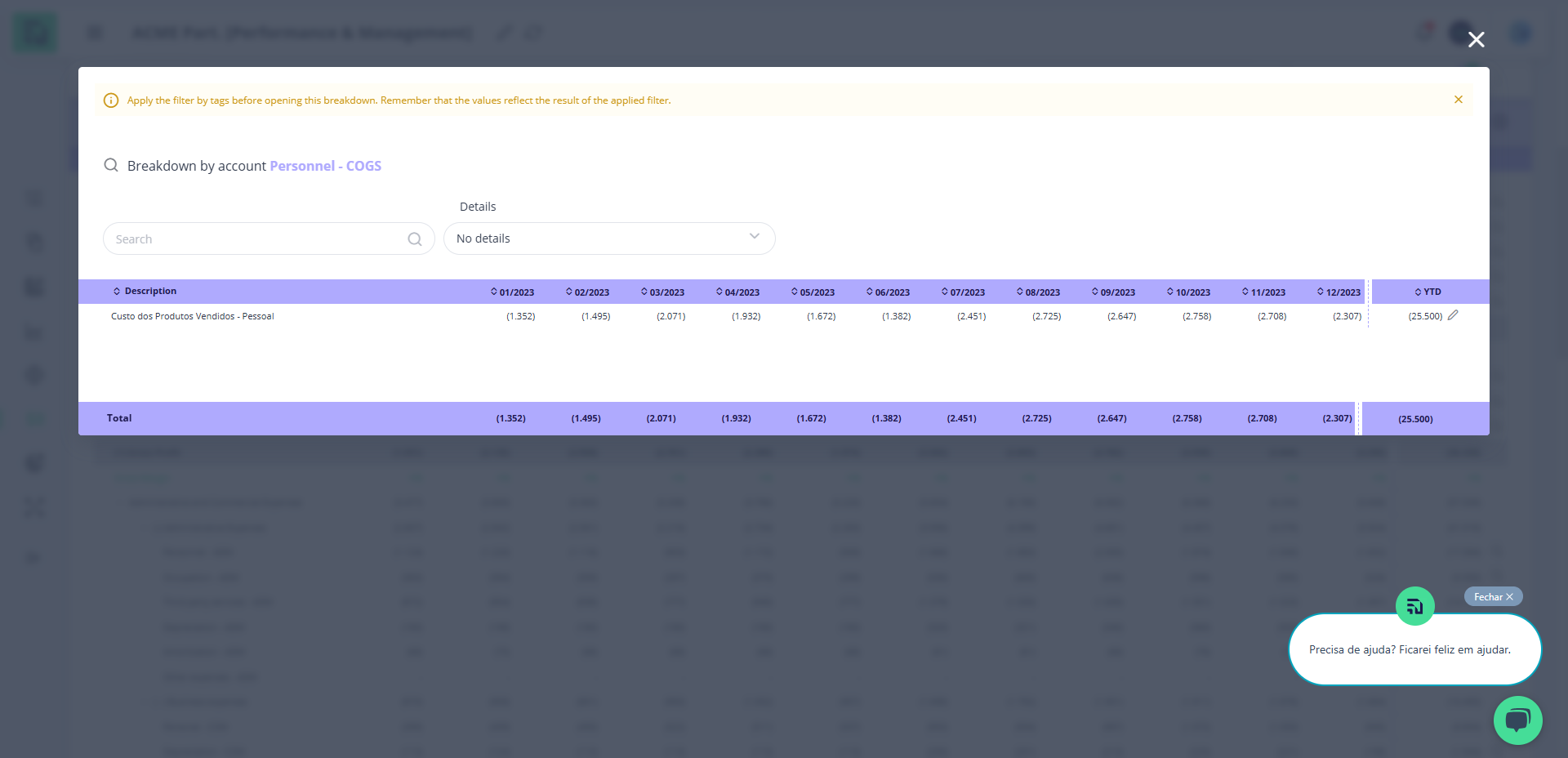 Step #6: Modal de detalhamento