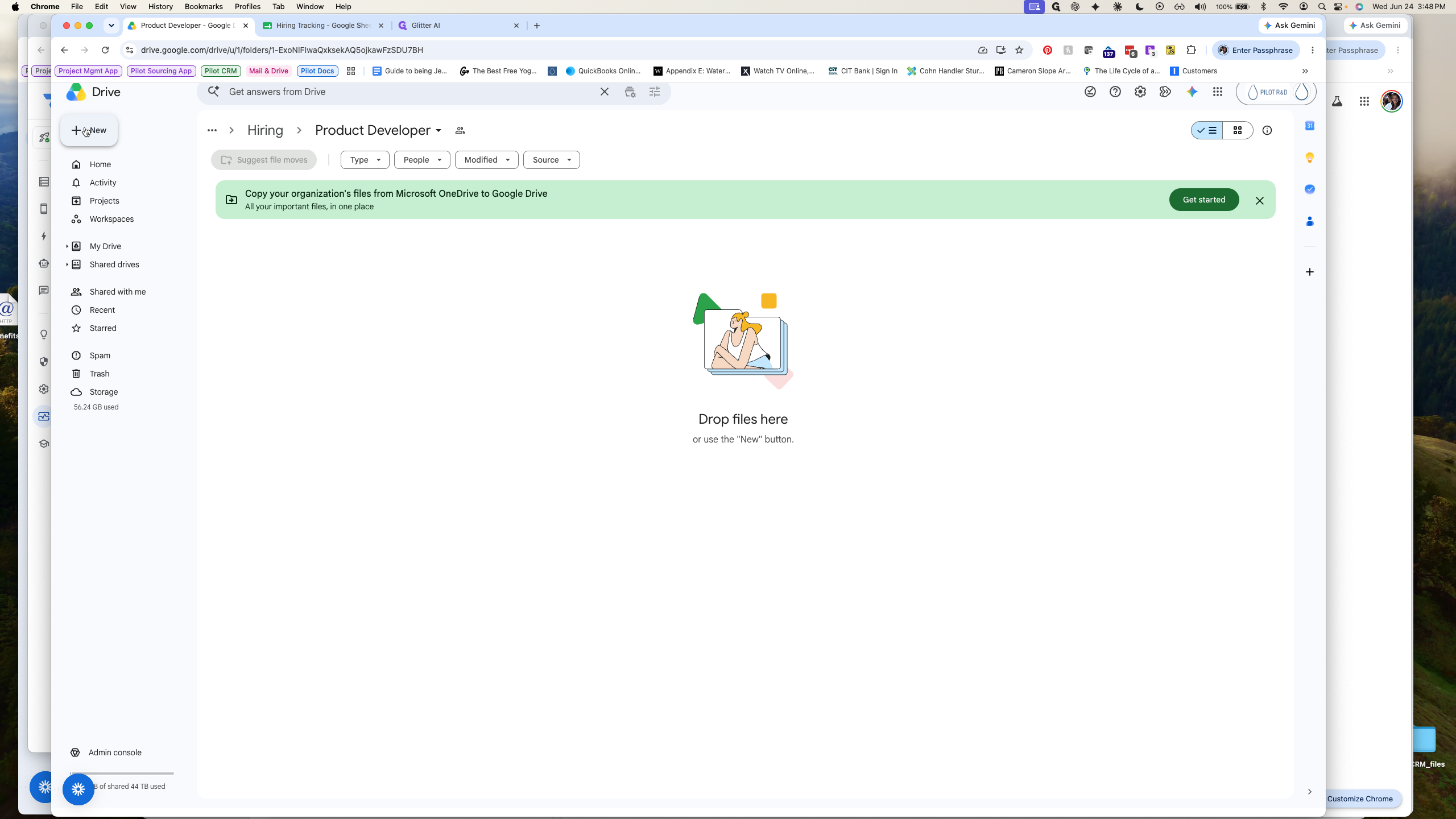 Step #16: Click the + New button in the left sidebar.