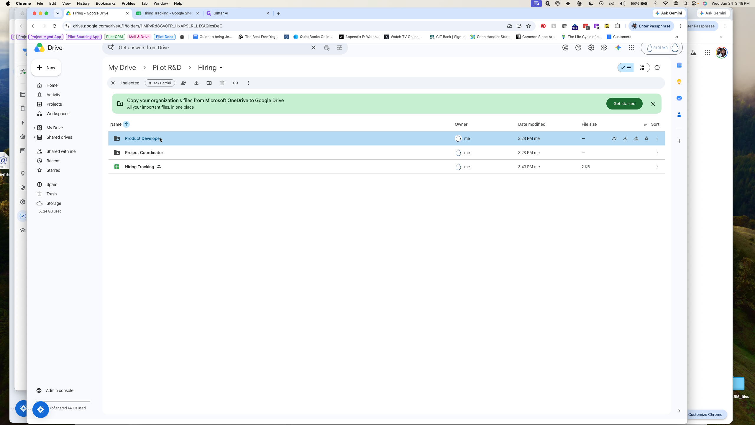 Step #15: Navigate to the Google Drive folder for the specific role (e.g., Product Developer).