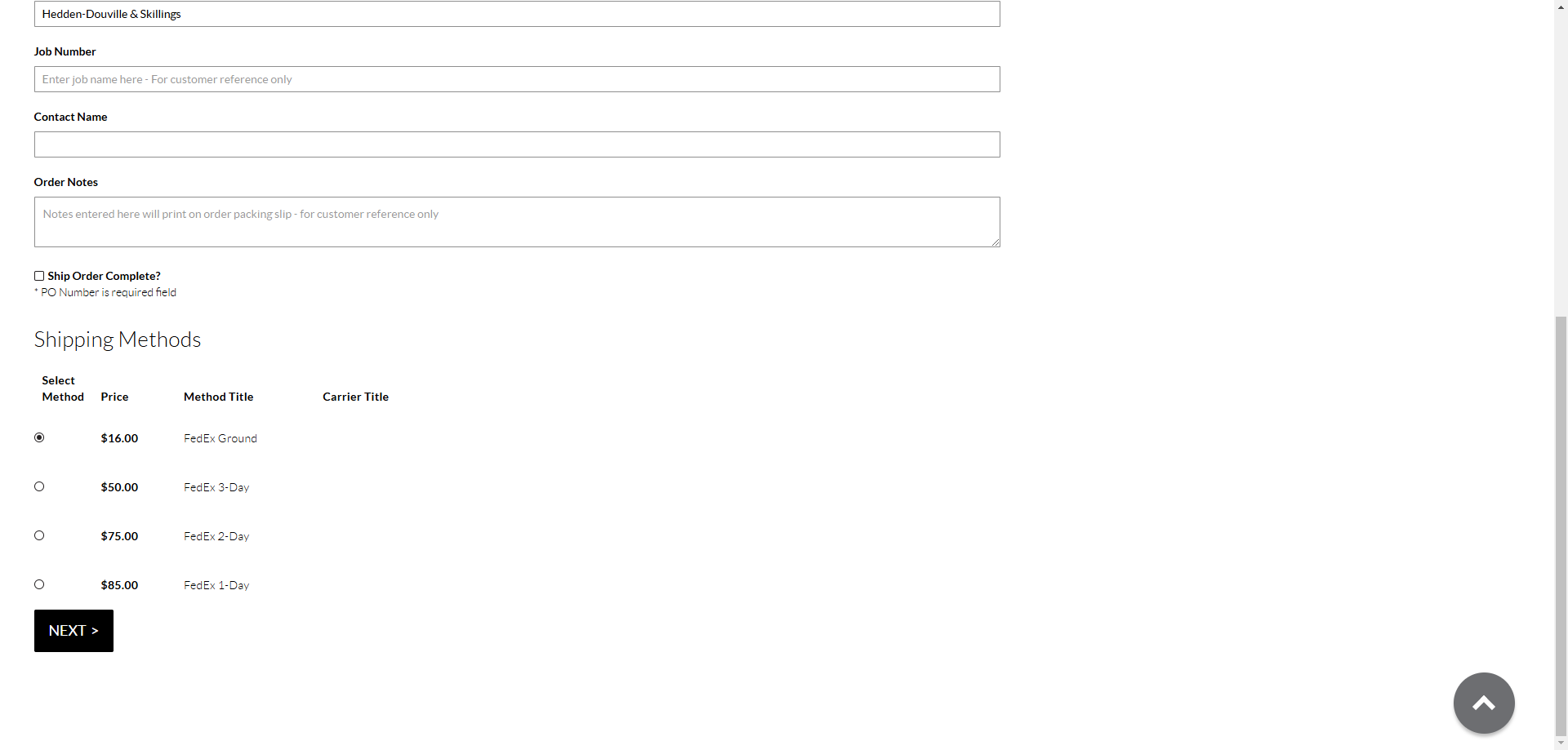 Step #26: Click on "NEXT >"