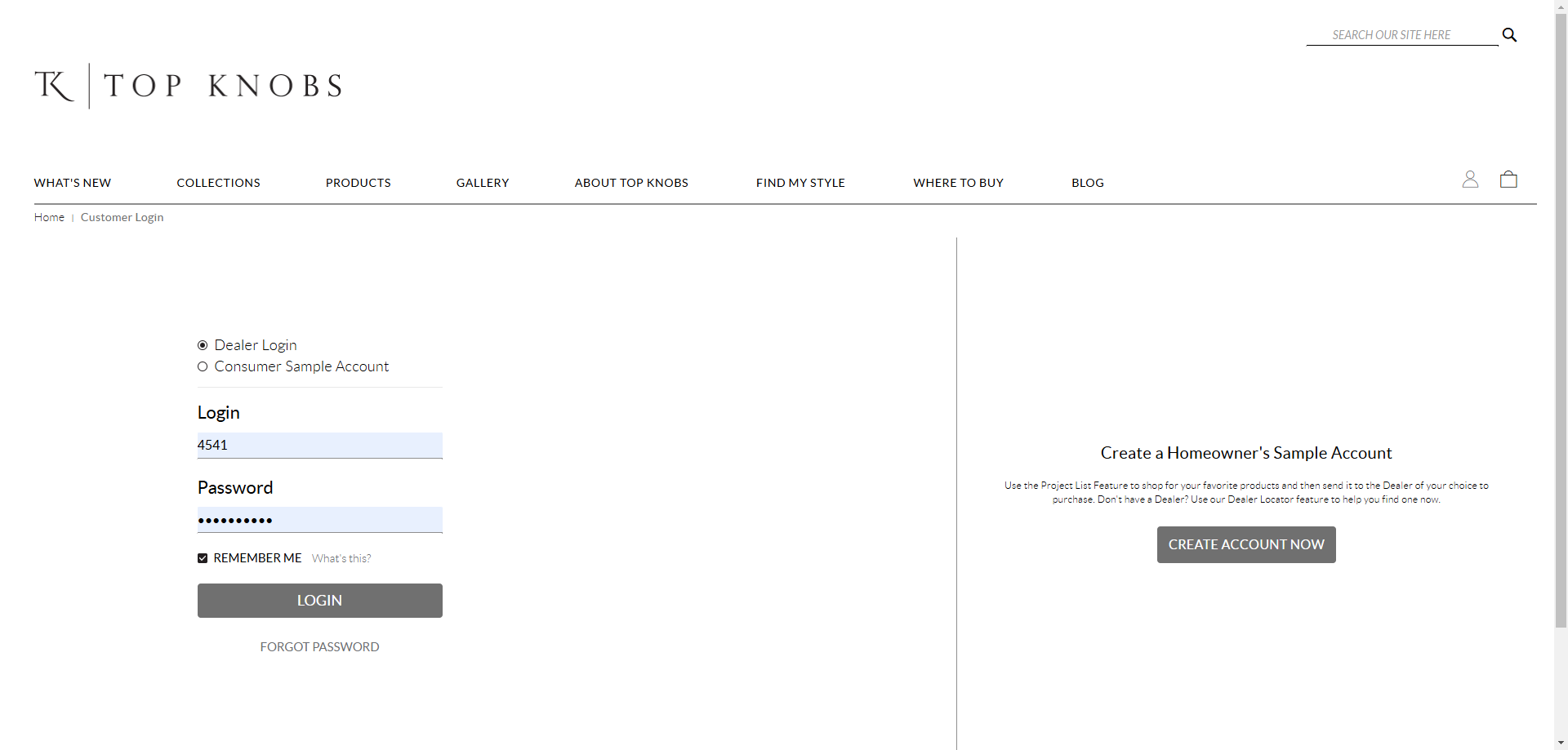 Step #2: Click on "LOGIN"