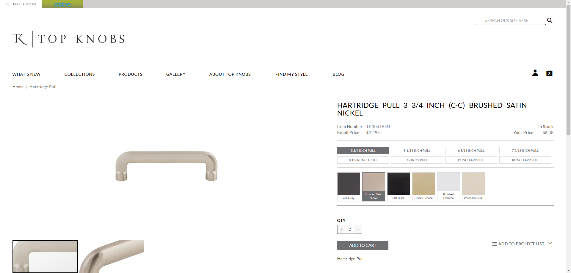 Step #14: This is the correct number I'm looking for, and I need two pieces, so I'll add that to the cart.