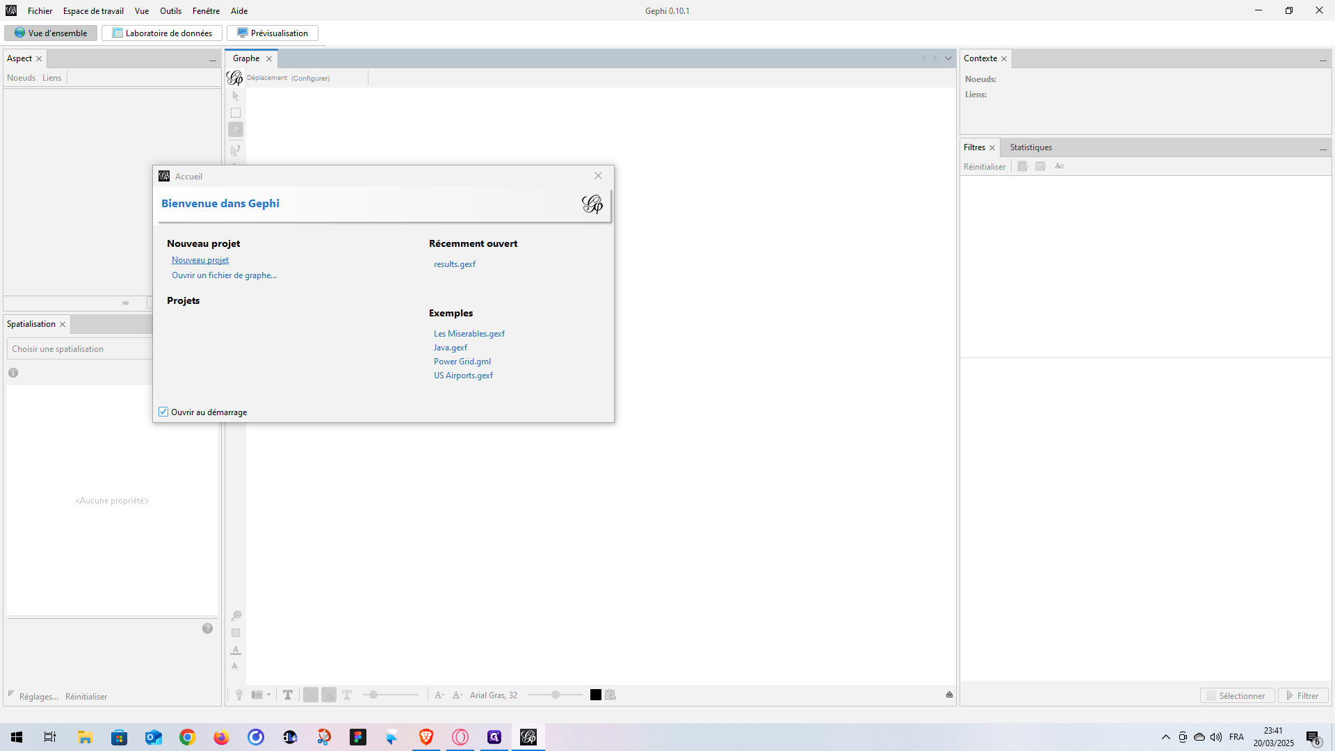 Step #2: Click on "Nouveau projet"