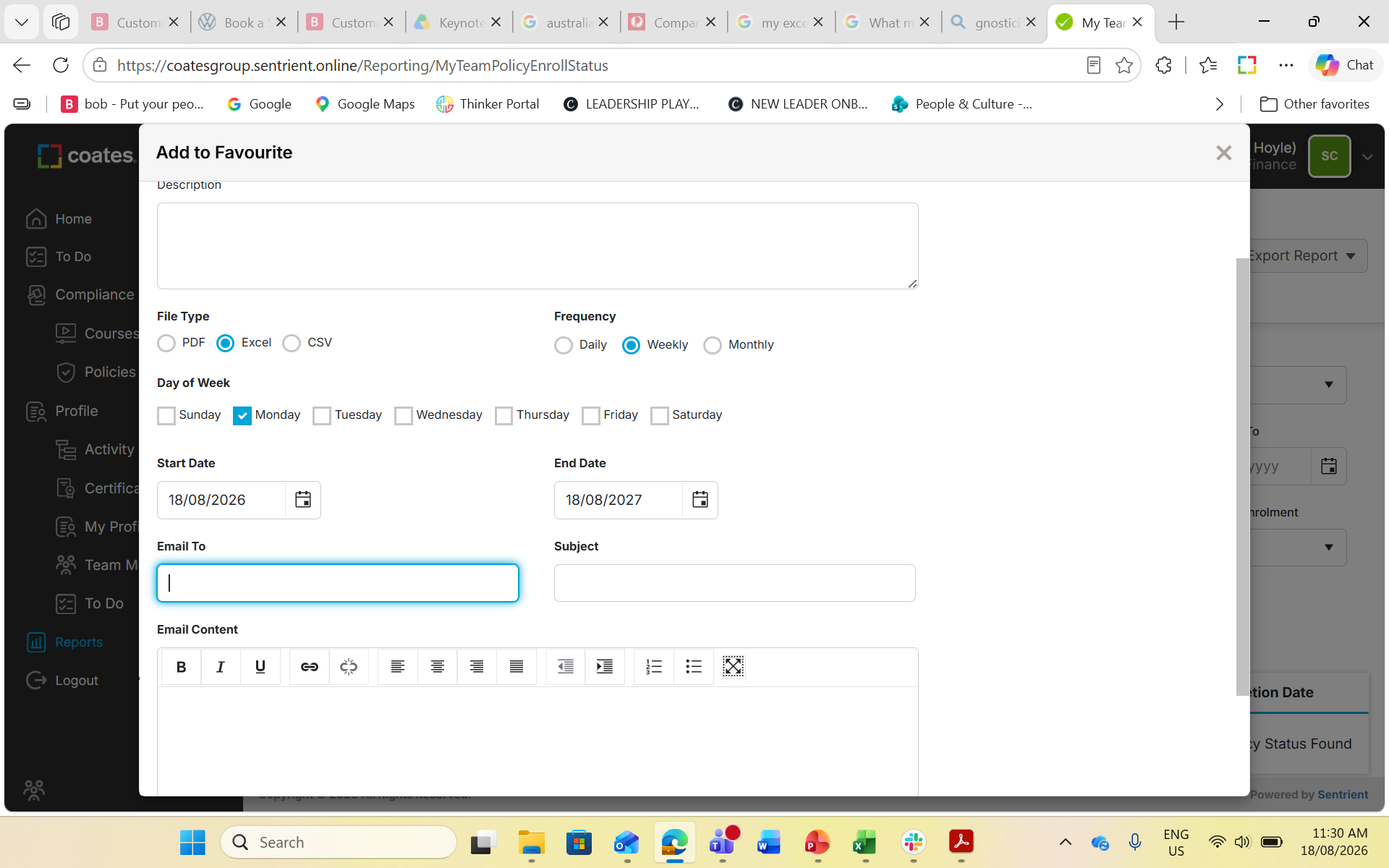Step #27: Enter your email address in the Email To field.