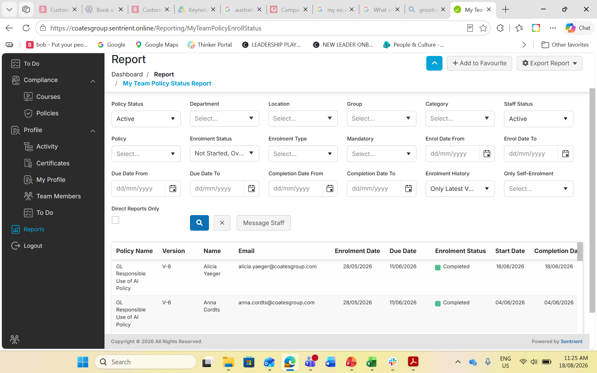 Step #14: Click the Search button to generate the filtered report.