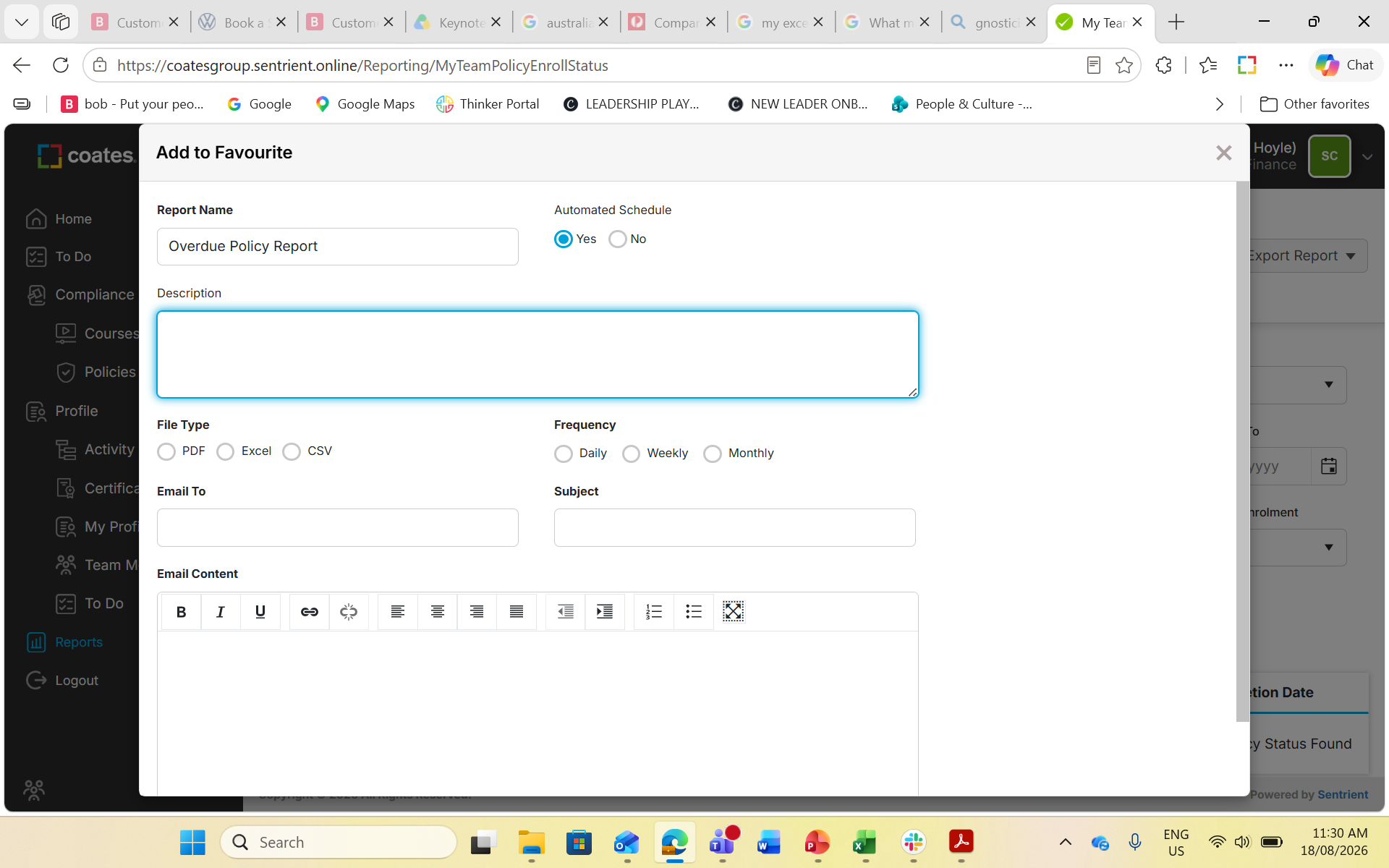 Step #23: Enter an optional description for the report.