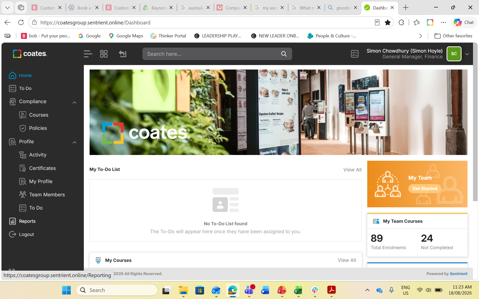 Step #3: Click Reports in the left-hand navigation menu.