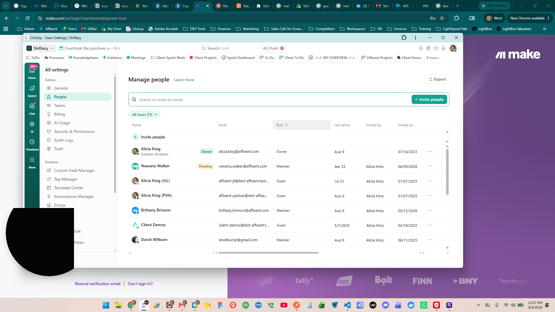 Step #3: Sort the user list by the Role column to see if you have an Admin designation.