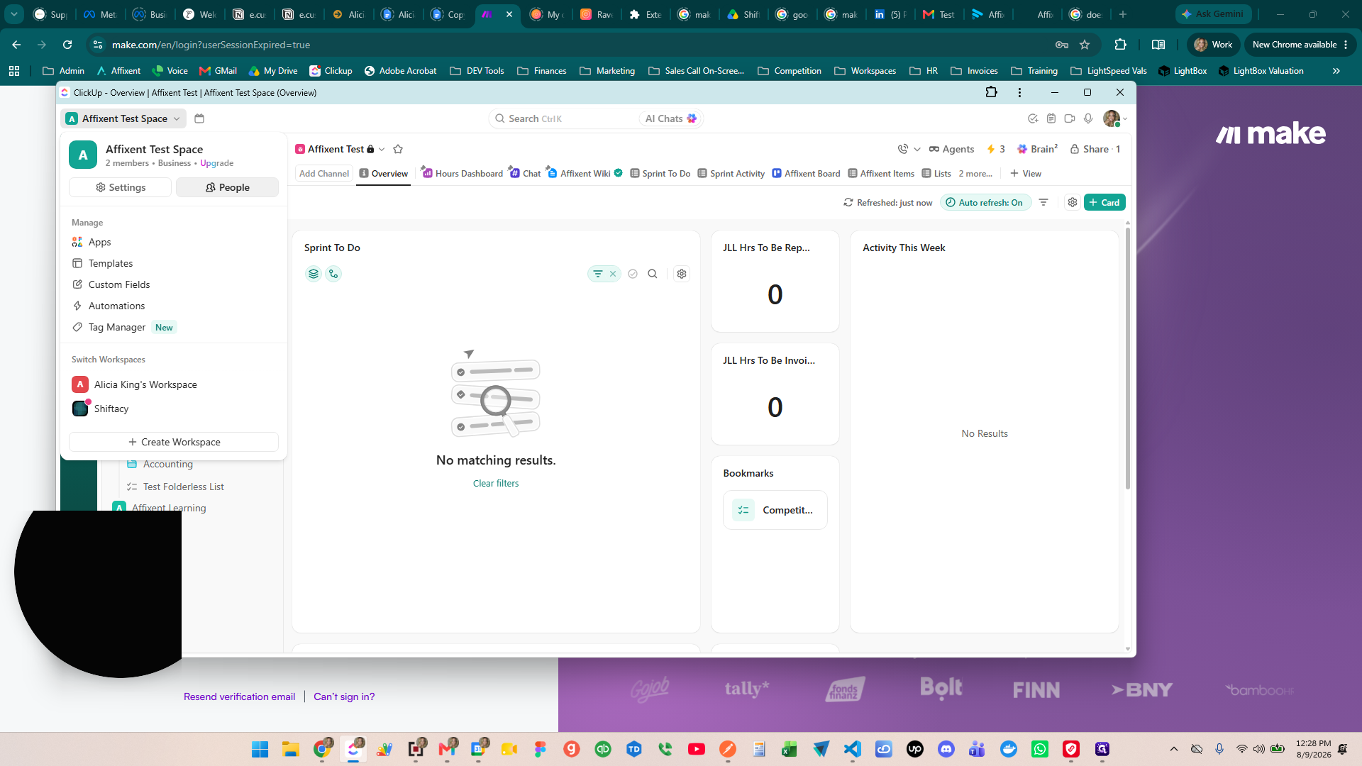 Step #8: Click the member count or workspace settings icon for the new workspace.