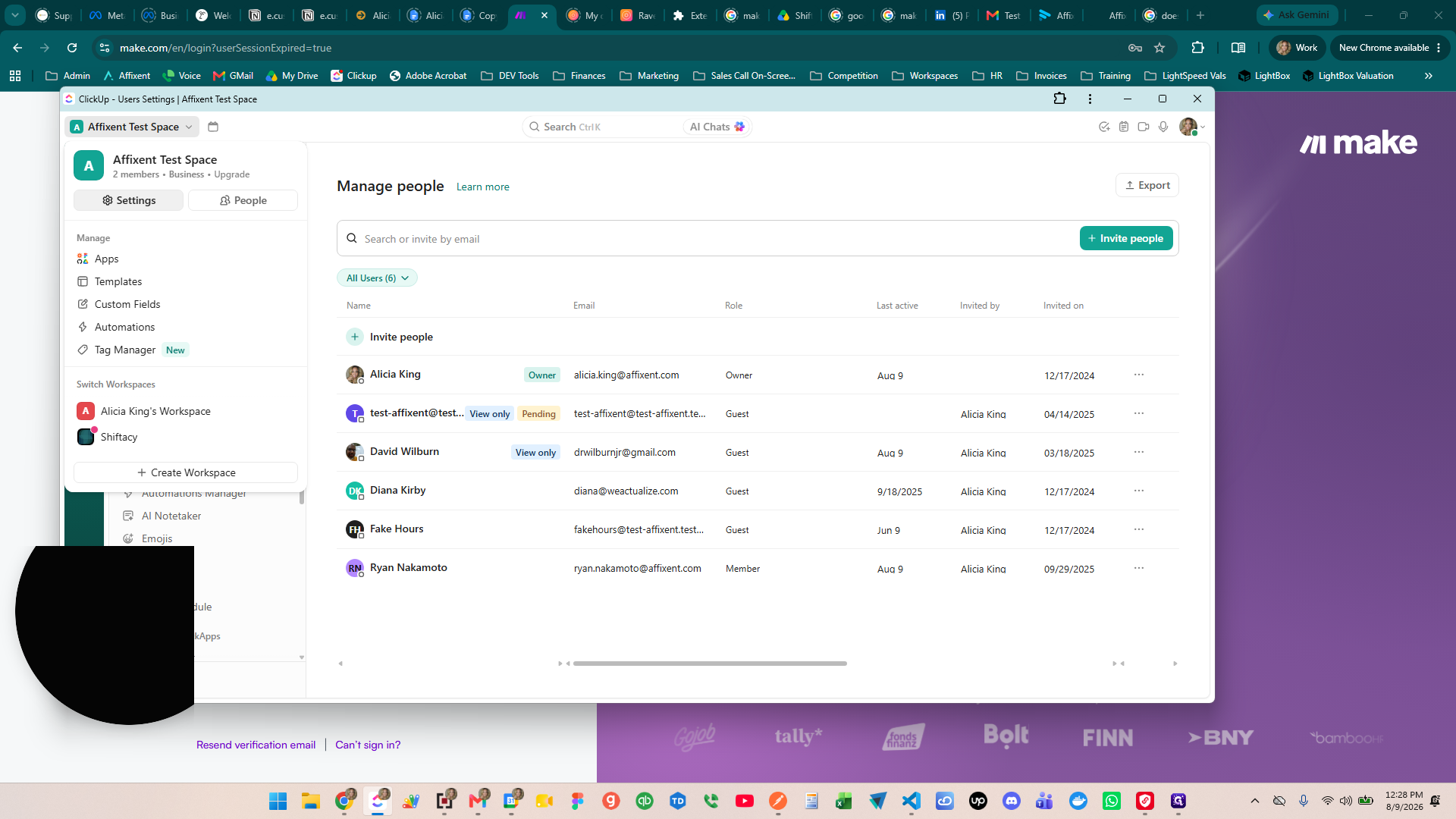 Step #9: Navigate to Settings in the secondary sidebar.