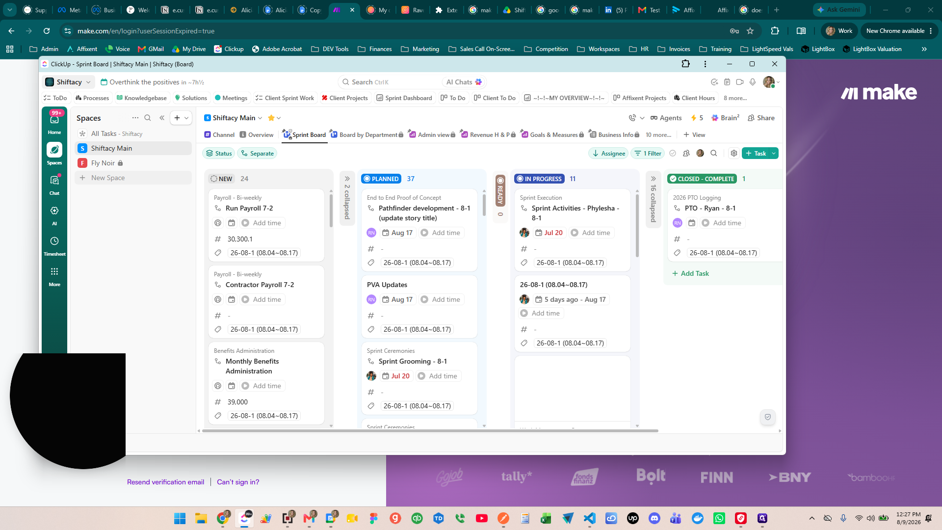 Step #5: Select New Space to start configuring the new environment.