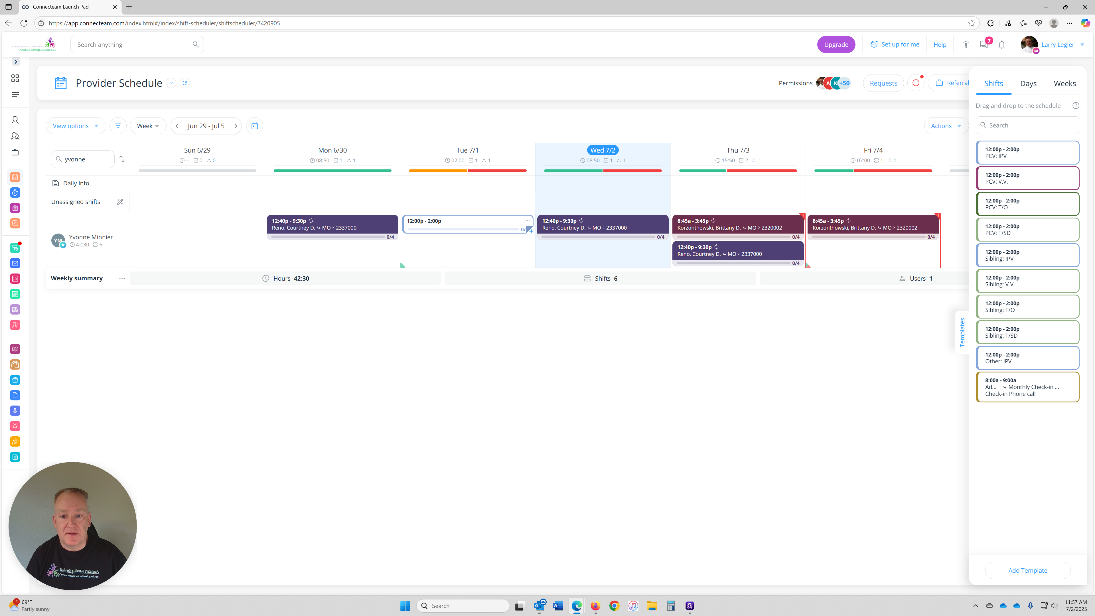 Step #3: Click the Shift You Just Created
