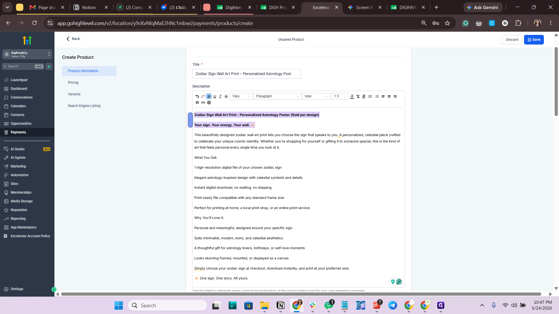 Step #27: Highlight the section header "Why You'll Love It:".
