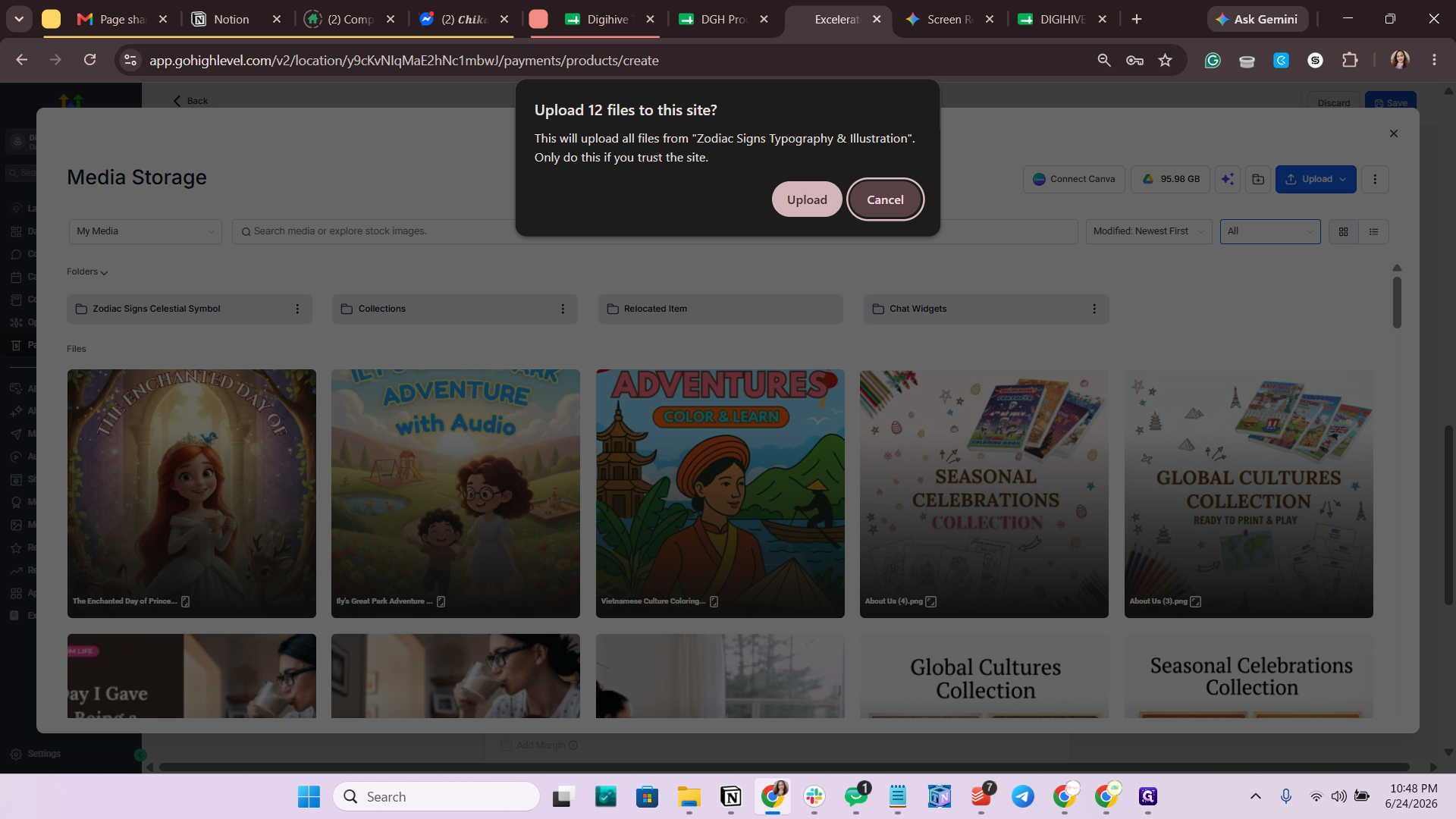 Step #42: Click Upload again in your browser's prompt to begin the file transfer.