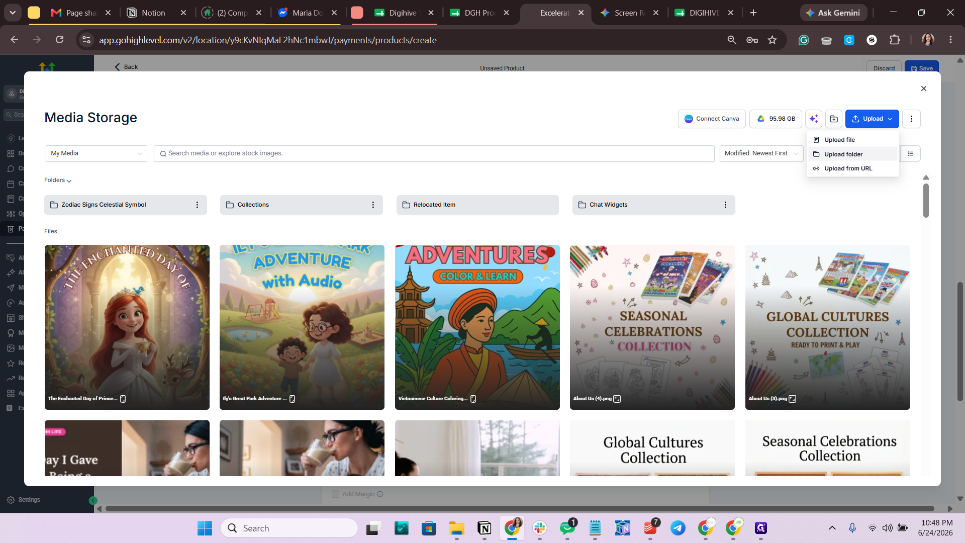 Step #39: Select Upload folder.