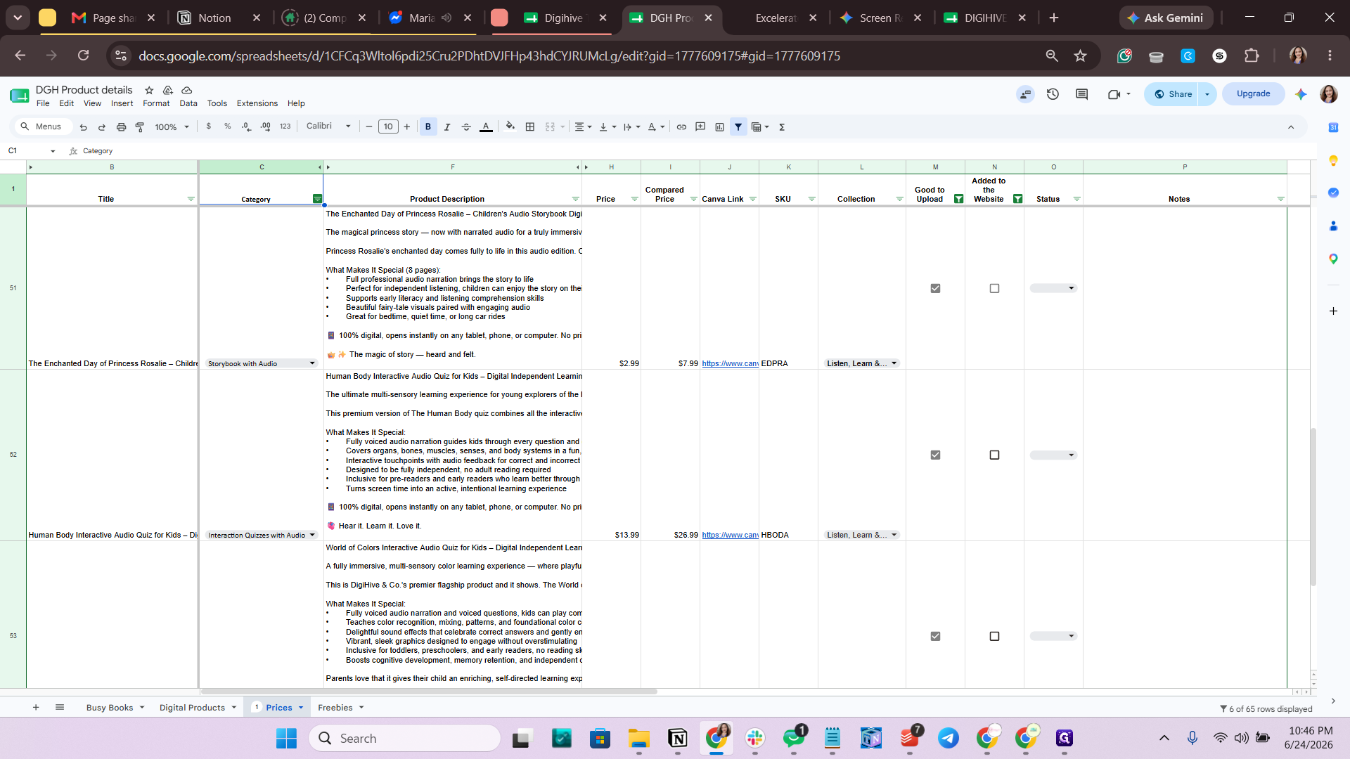 Step #2: Click the filter icon on the Category column header.