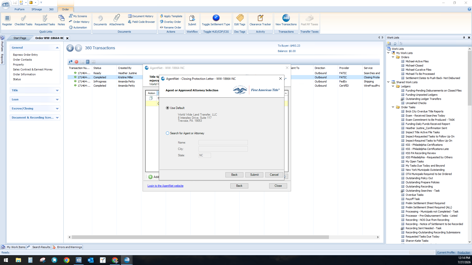 Step #9: Select the option for Agent or Attorney.