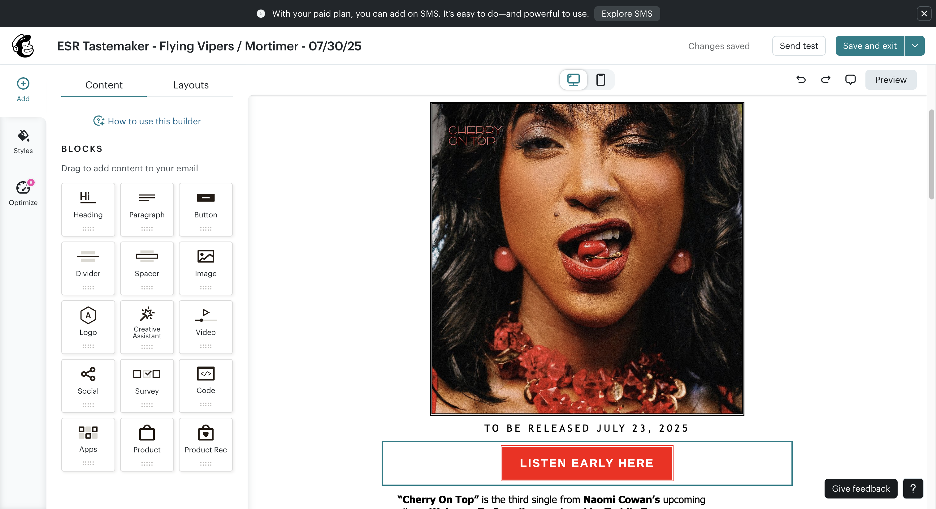 Step #61: Click on "LISTEN EARLY HERE"