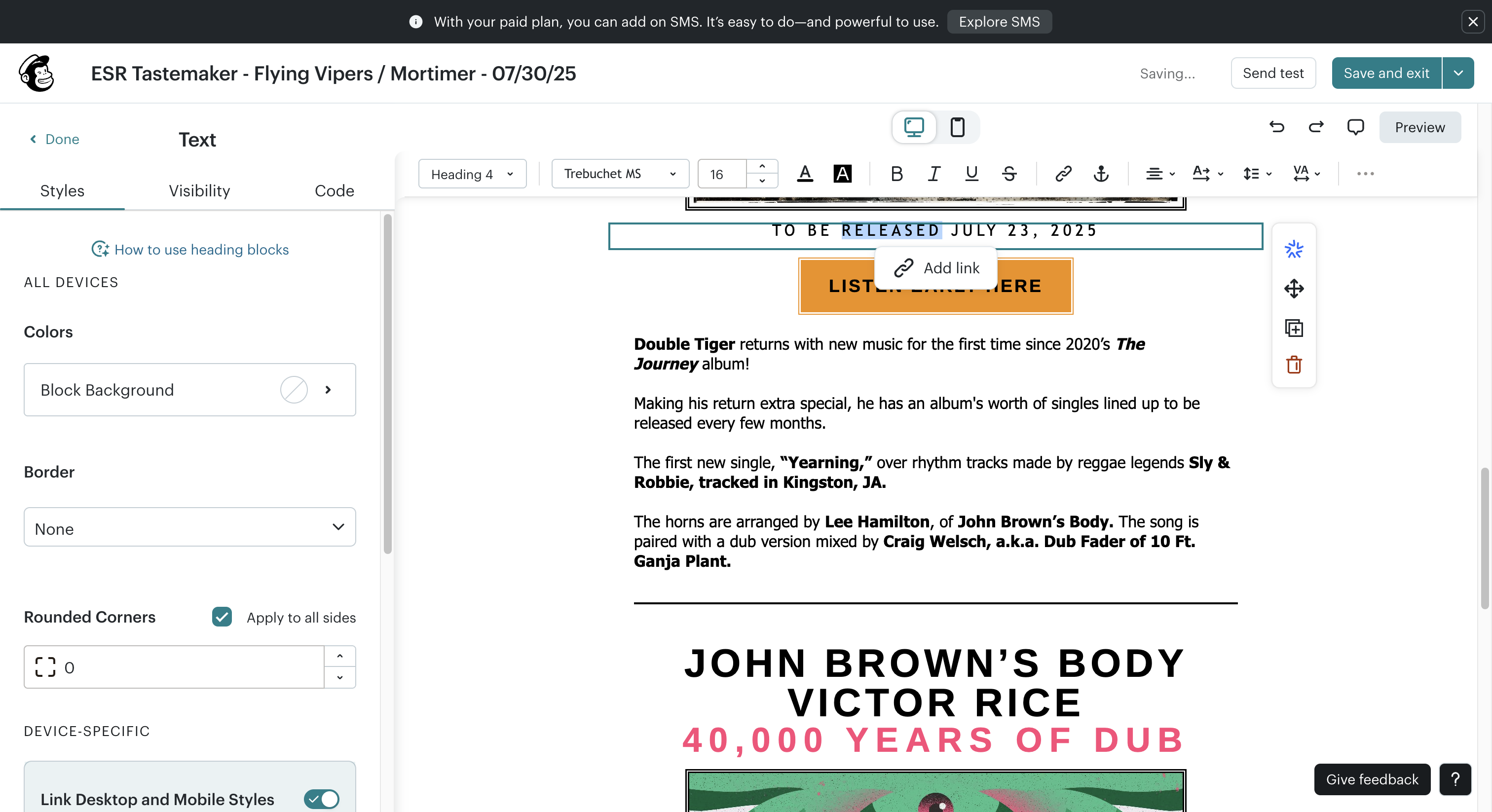 Step #72: Double-click on "TO BE RELEASED JULY 23"
