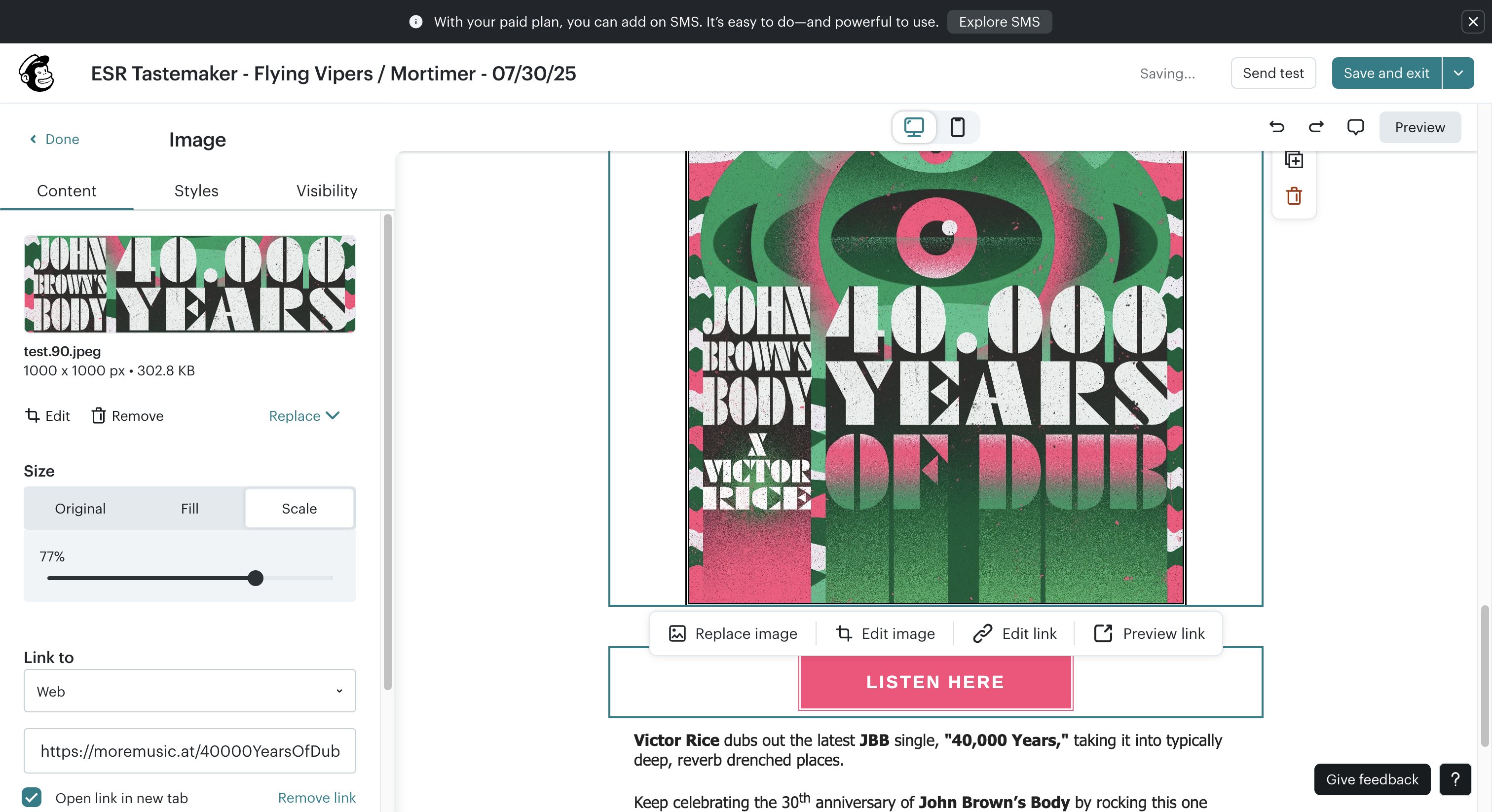 Step #86: Click on "LISTEN HERE"